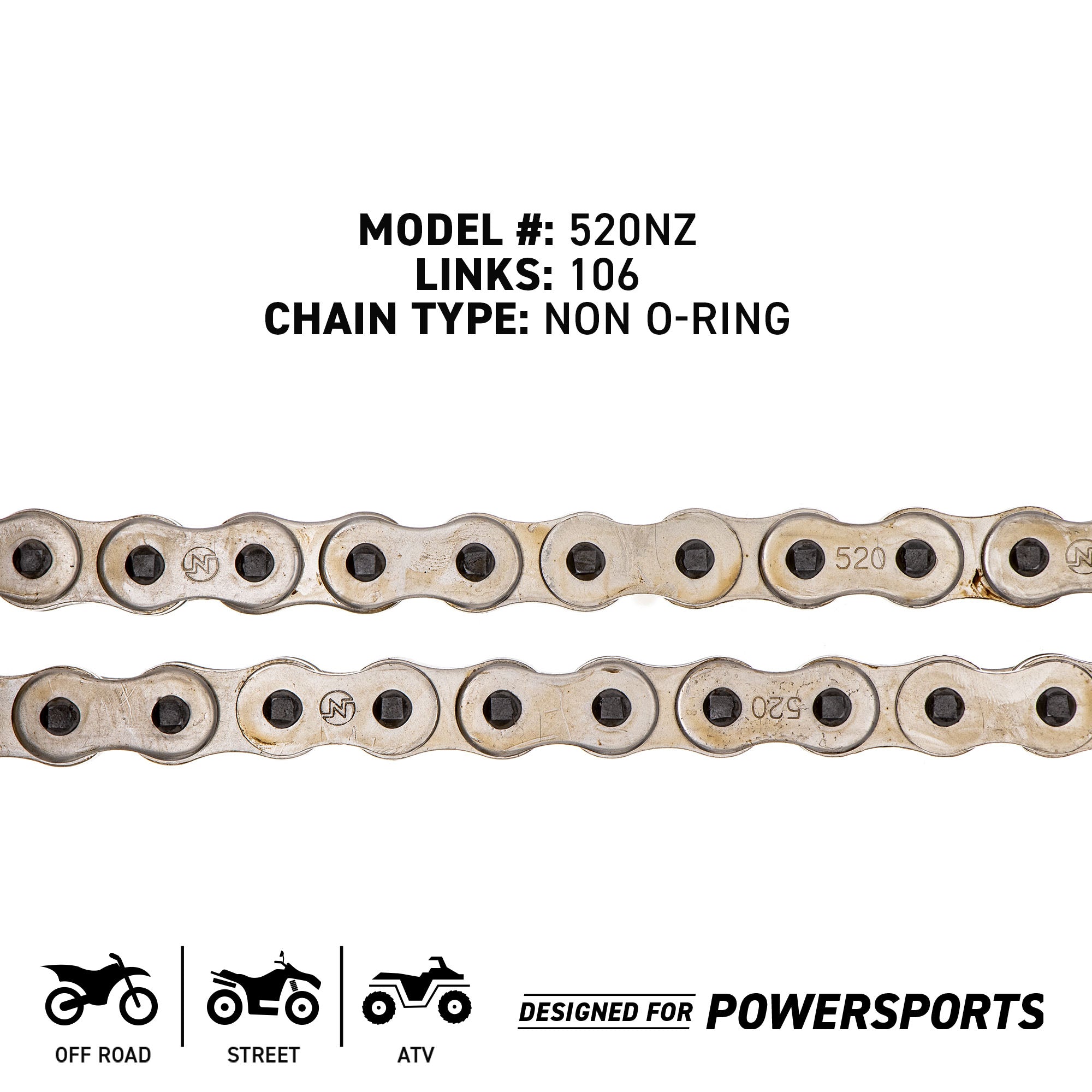 Sprocket Chain Set for Kawasaki KLR650 15/43 Tooth 520 O-Ring Front
