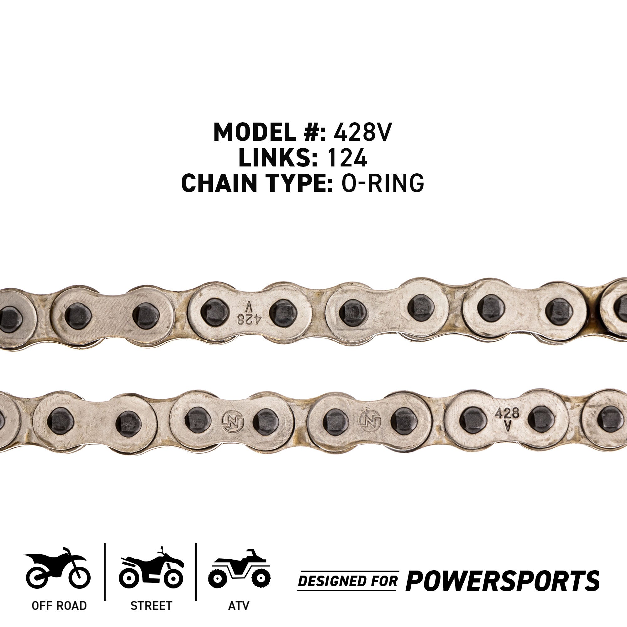 Sprocket Chain Set for Kawasaki KX100 13/51 Tooth 428 O-Ring Front