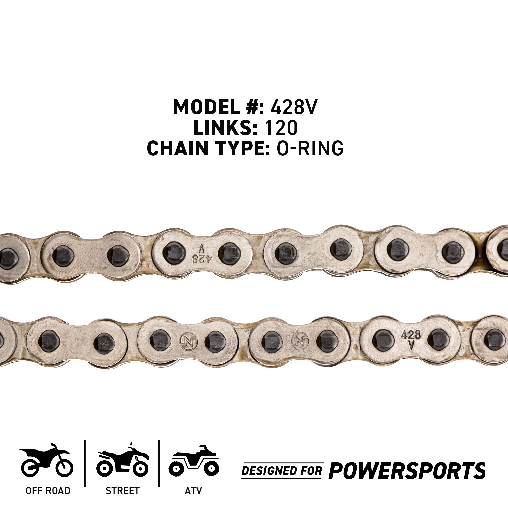 Sprocket Chain Set for Yamaha SR125 14/49 Tooth 428 X-Ring Front Rear