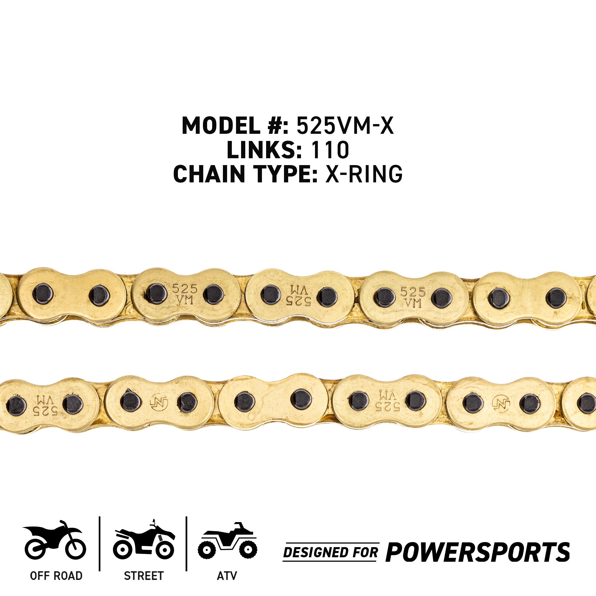 Sprocket Chain Set for Suzuki XF650 Freewind 15/43 Tooth 525 X-Ring