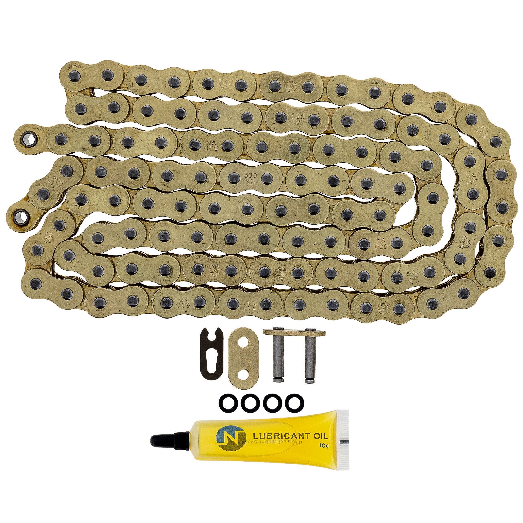 Gold 530 X-Ring Chain 112 Links With Connecting Master Link Motorcycle