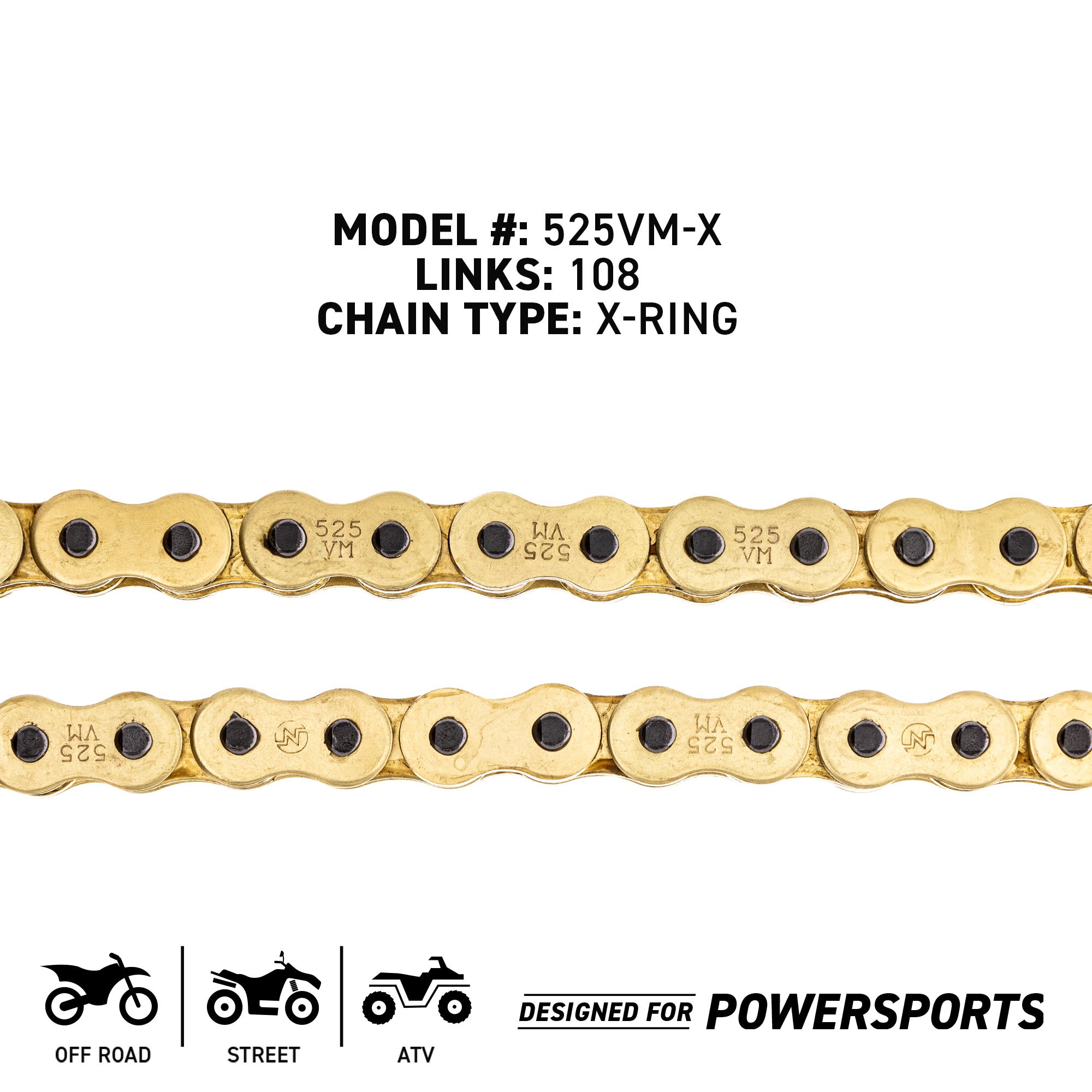 Sprocket Chain Set for Suzuki SV650S 15/44 Tooth 525 O-Ring Front Rear