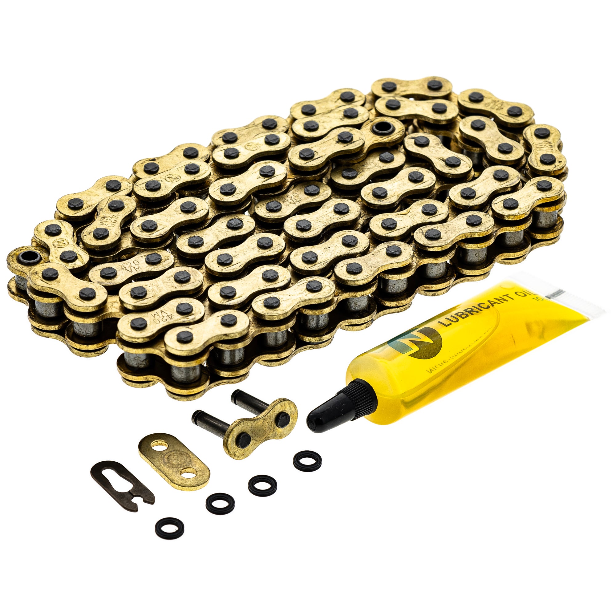 Gold X-Ring Chain 76 w/ Master Link for zOTHER Honda Monkey Mini FourTrax ATC70 NICHE 519-CDC2569H