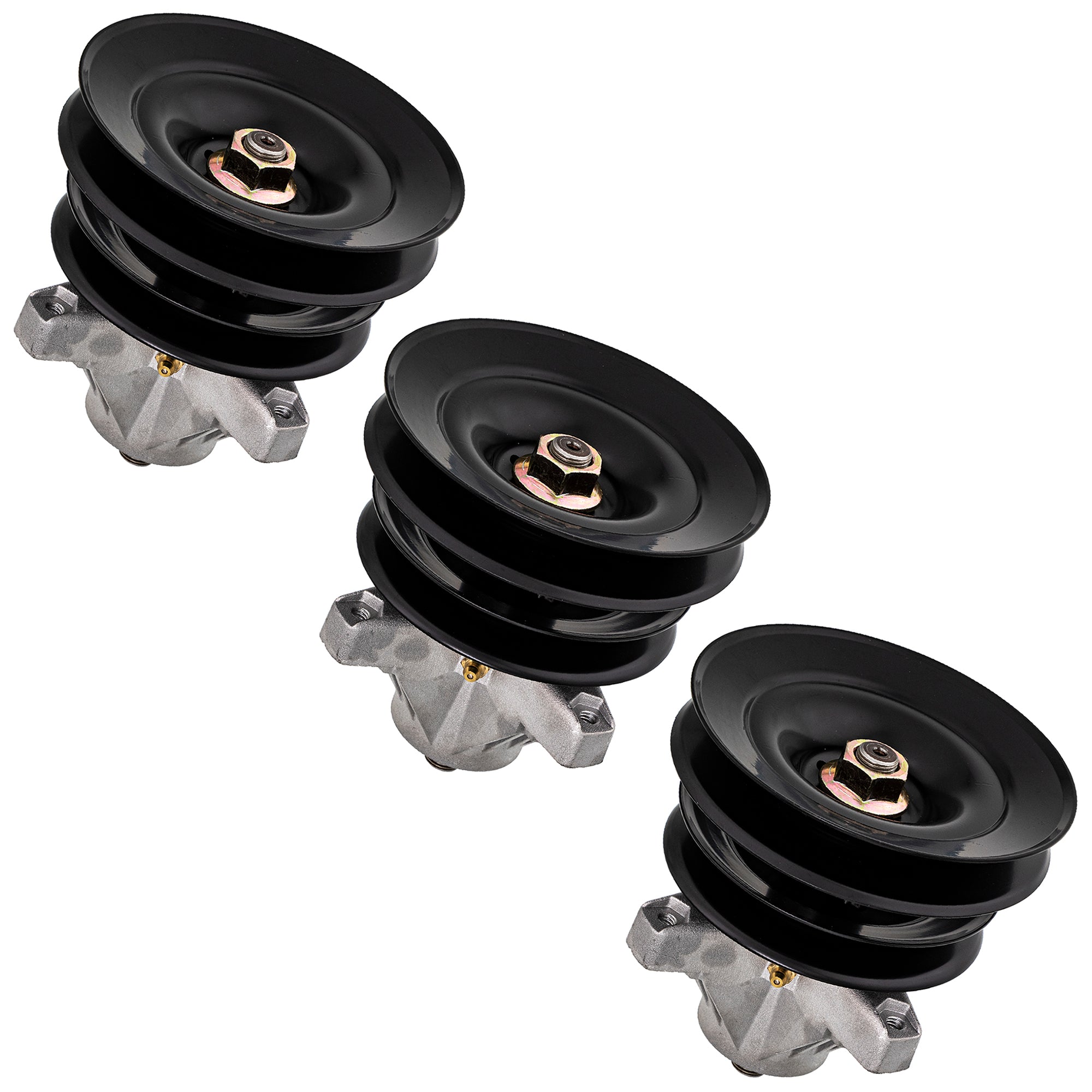 Deck Spindle Double Pulley Set 3-Pack for Stens MTD Cub Cadet Troy-Bilt 918-0269 618-0269 8TEN 810-CSP2330N