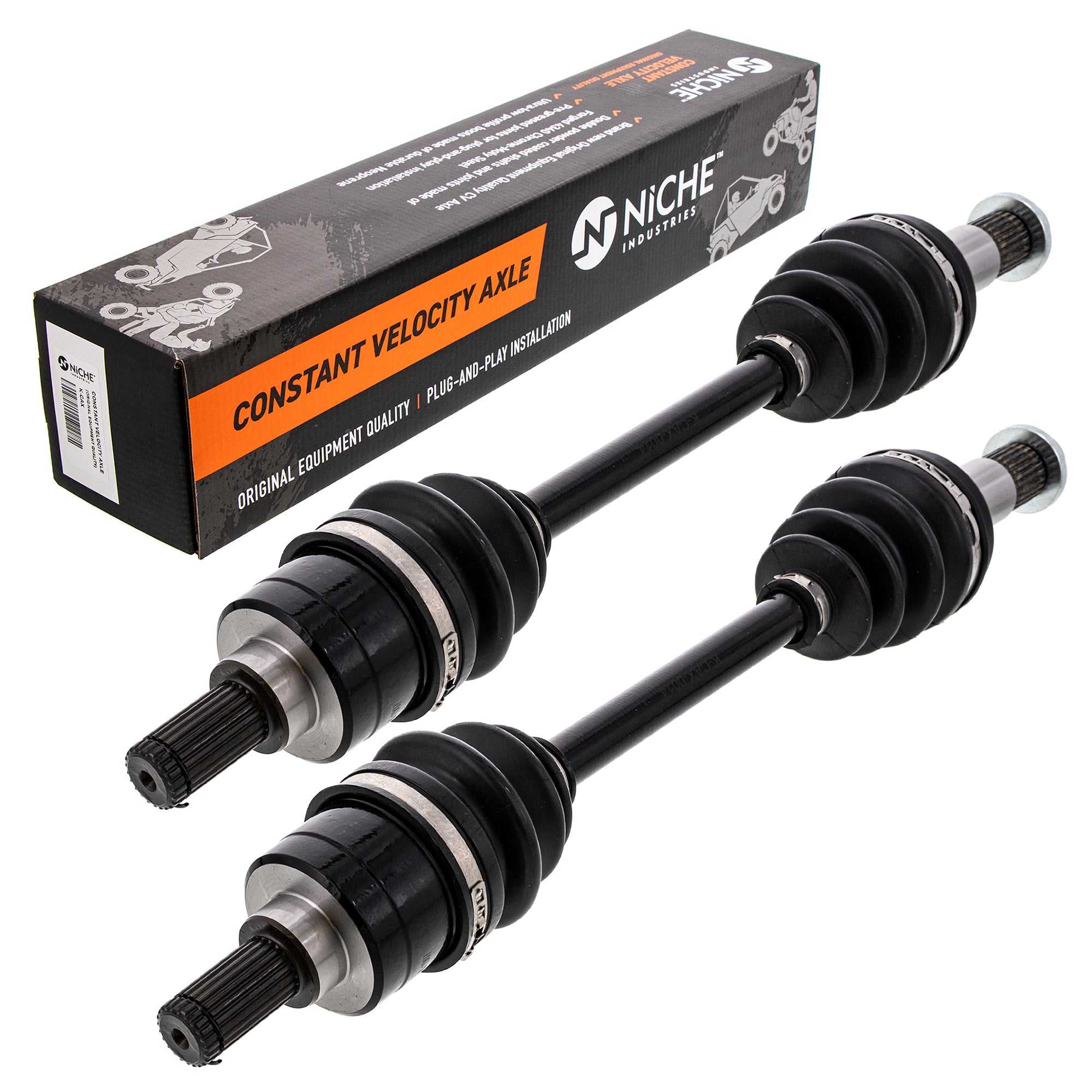 High Strength Rear CV Axle Set 2-Pack for zOTHER Grizzly 3B4-2530V-00-00 3B4-2518E-10-00 NICHE 519-KCA2236X