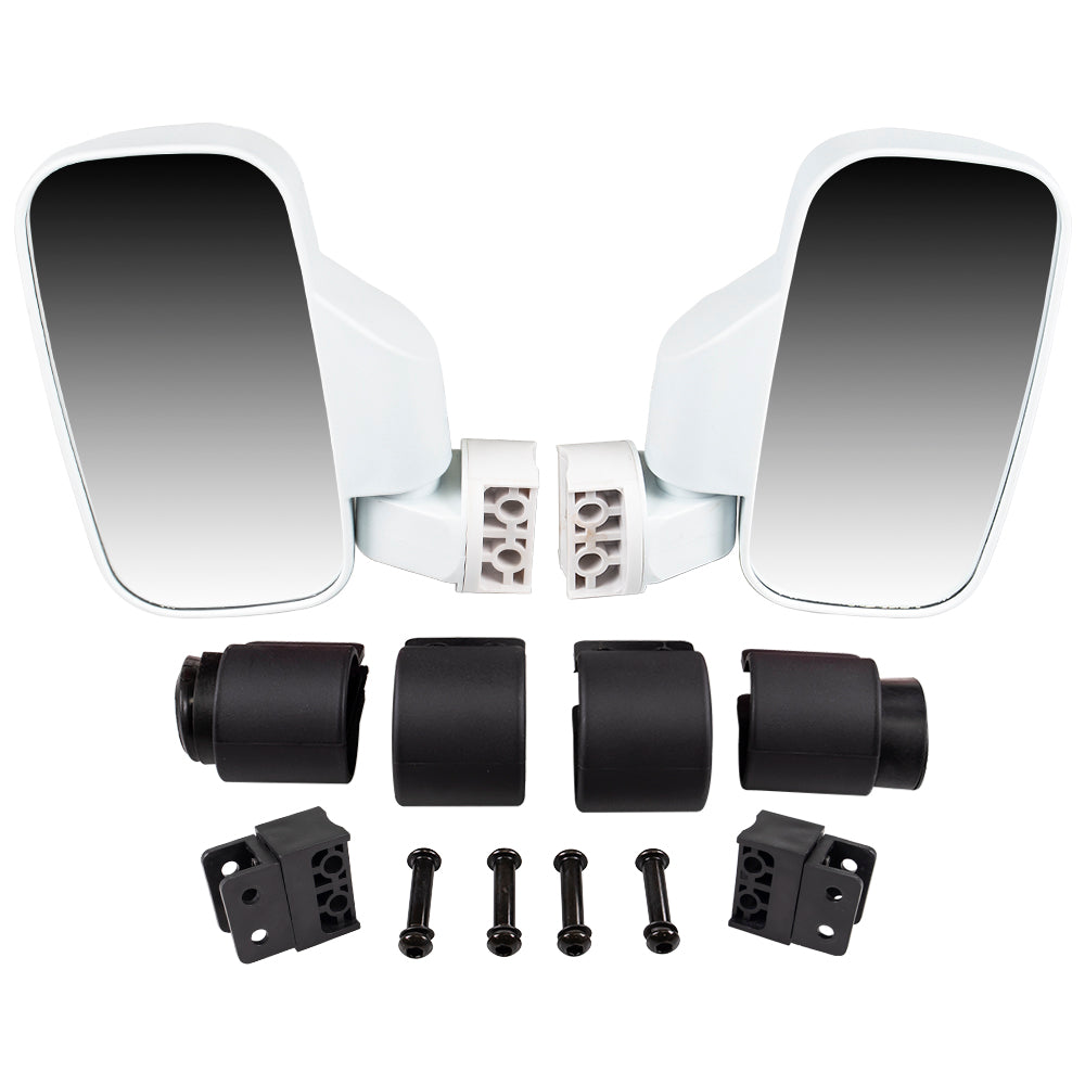 White Side View Mirror Pro-Fit Set for Honda Pioneer 1000 500 700
