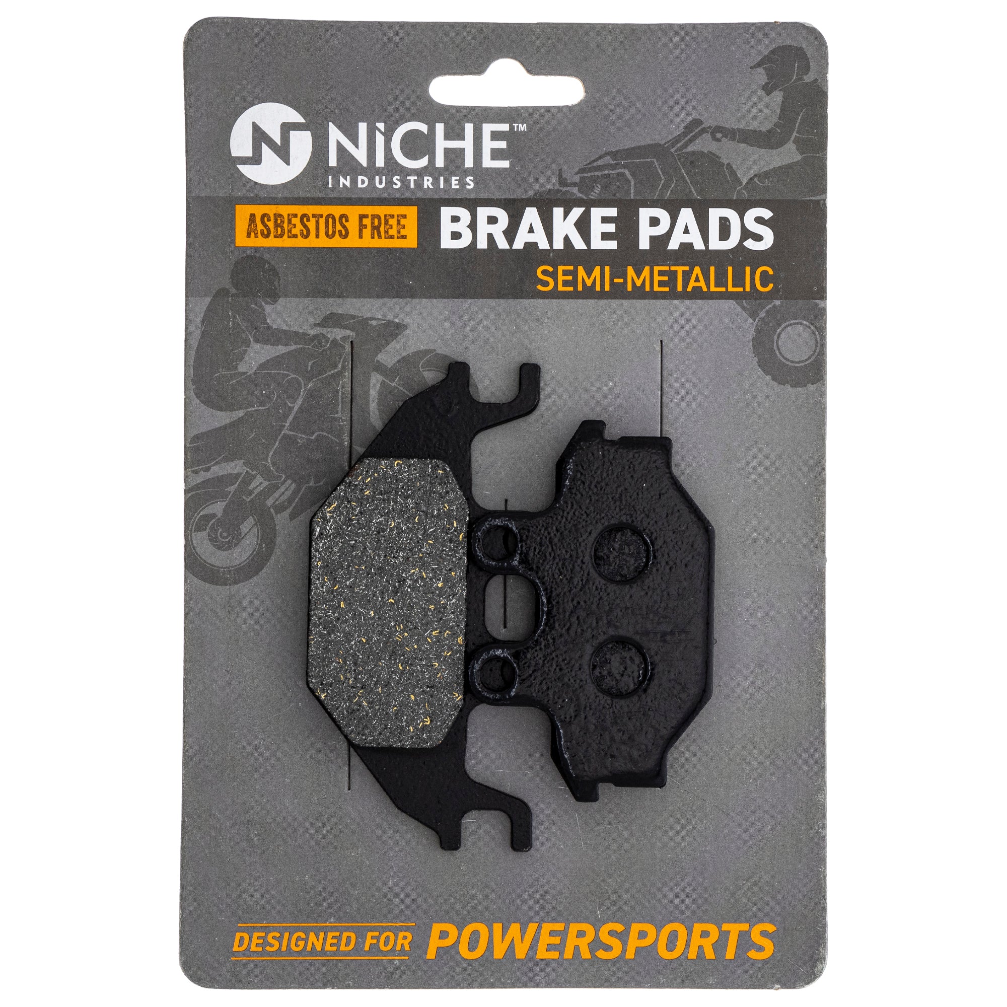Semi-Metallic Brake Pad Set (Front & Rear) for zOTHER Kawasaki Indian BRP Can-Am Ski-Doo NICHE 519-KPA2253D