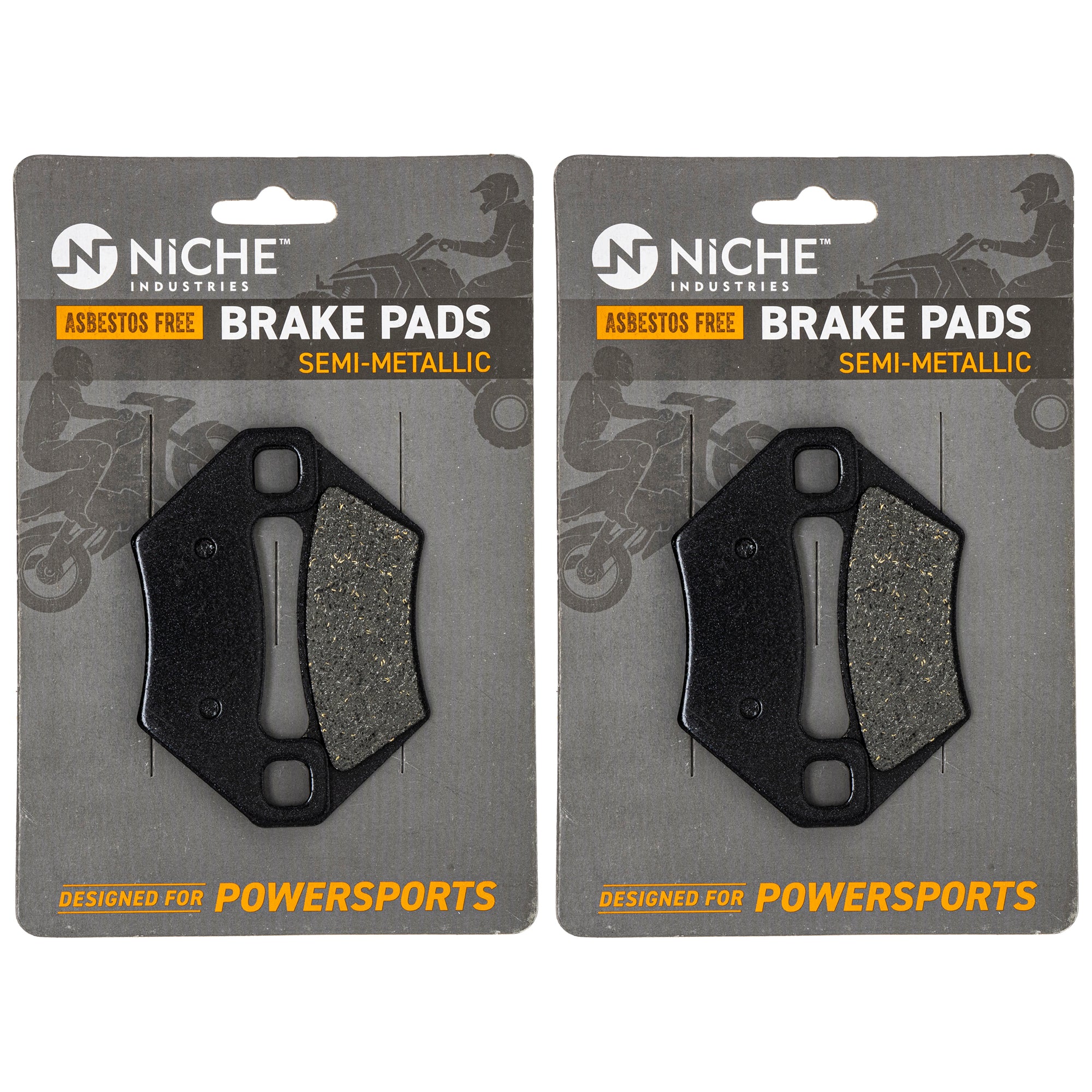 Semi-Metallic Brake Pad Set (Front & Rear) 2-Pack for Polaris Arctic Cat Textron Voyager NICHE 519-KPA2254D