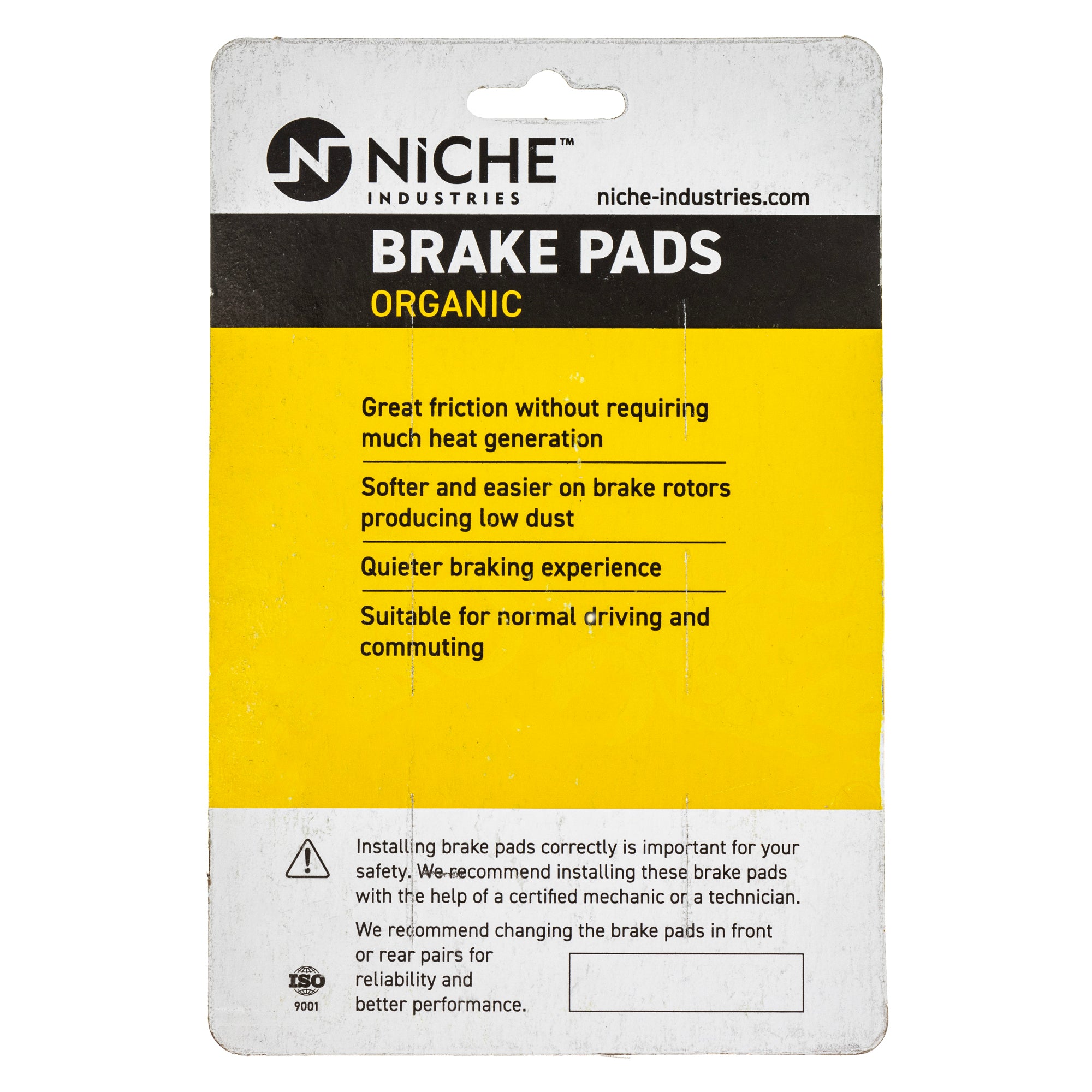 NICHE Front Organic Brake Pad Set V45151DGF00HBKLL