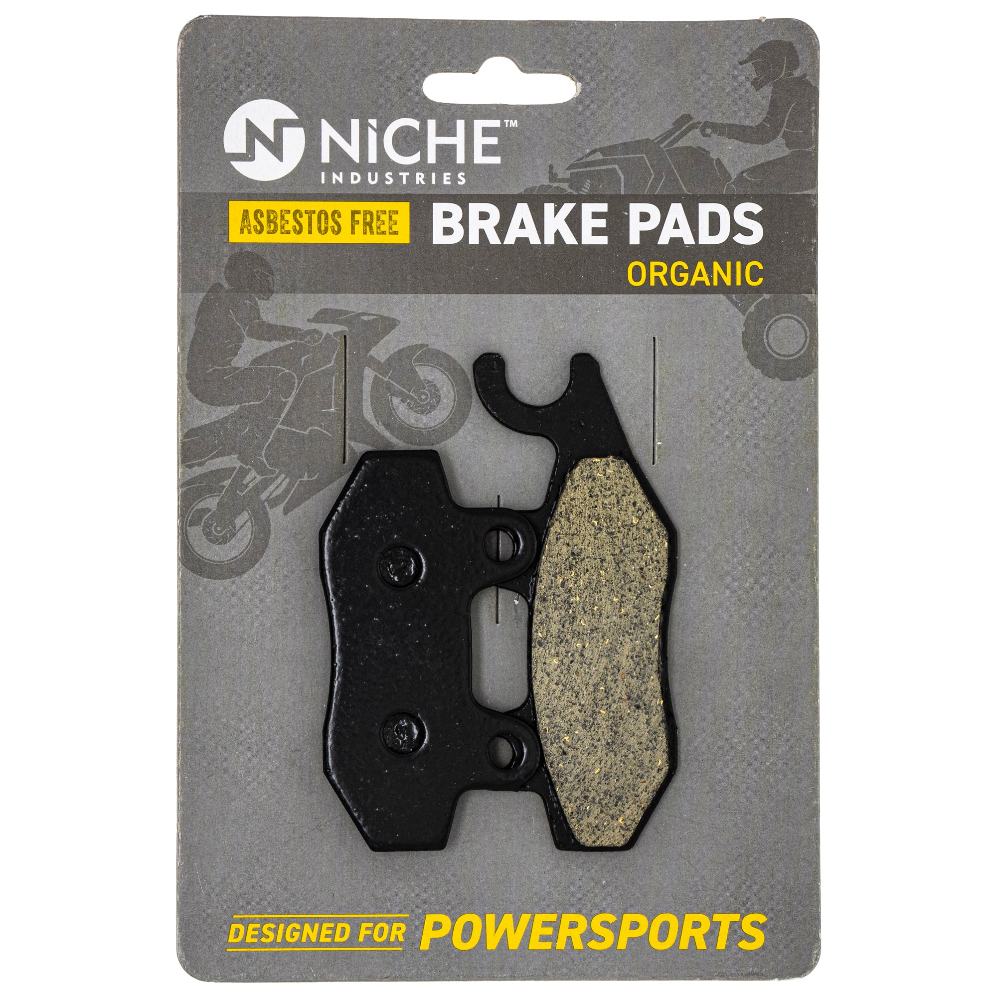 Front Organic Brake Pad Set for Yamaha Suzuki Kawasaki BRP Can-Am Ski-Doo Sea-Doo YFZ450R NICHE 519-KPA2289D