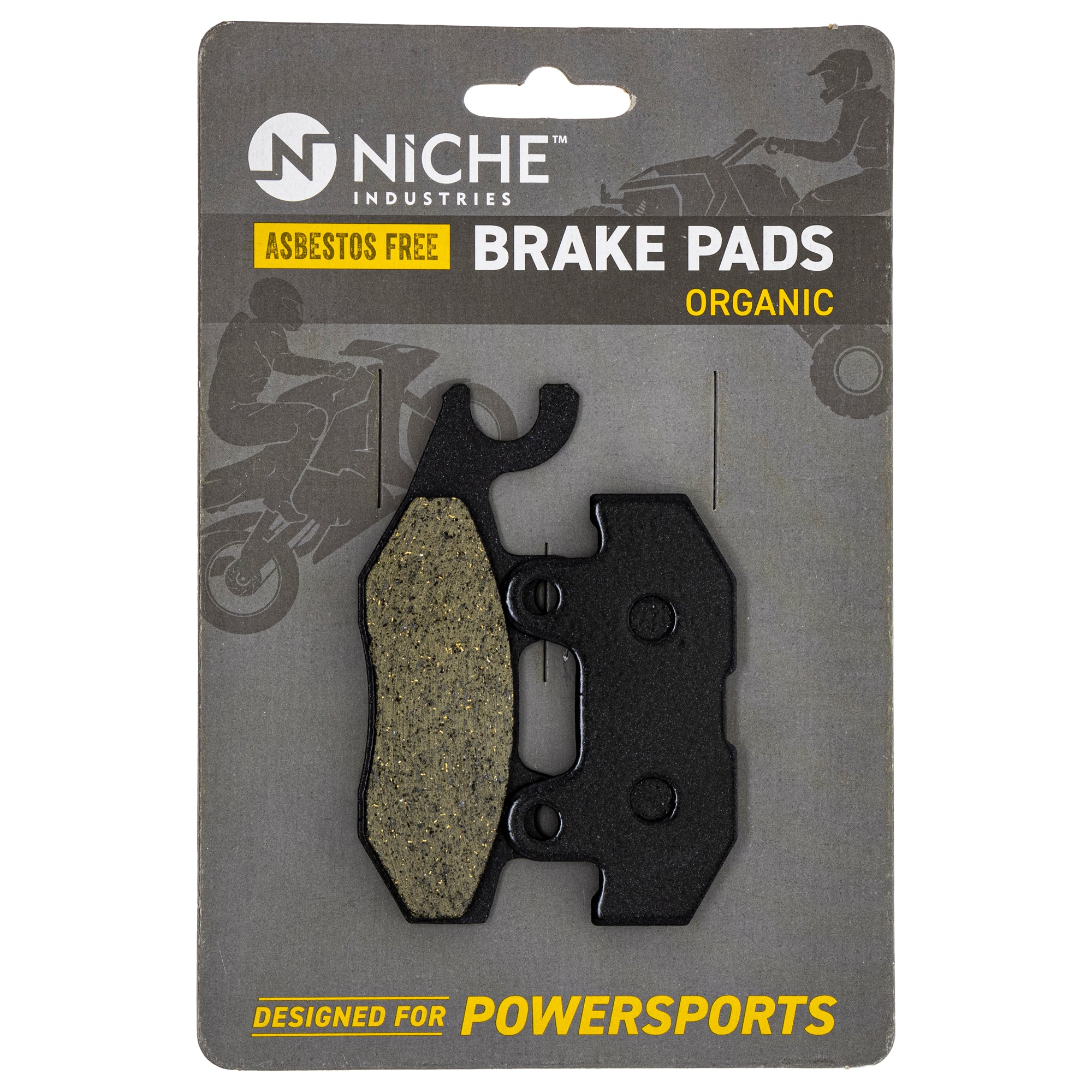 Rear Right Organic Brake Pad Set for zOTHER Yamaha Wolverine Viking 1XD-25806-10-00 NICHE 519-KPA2325D