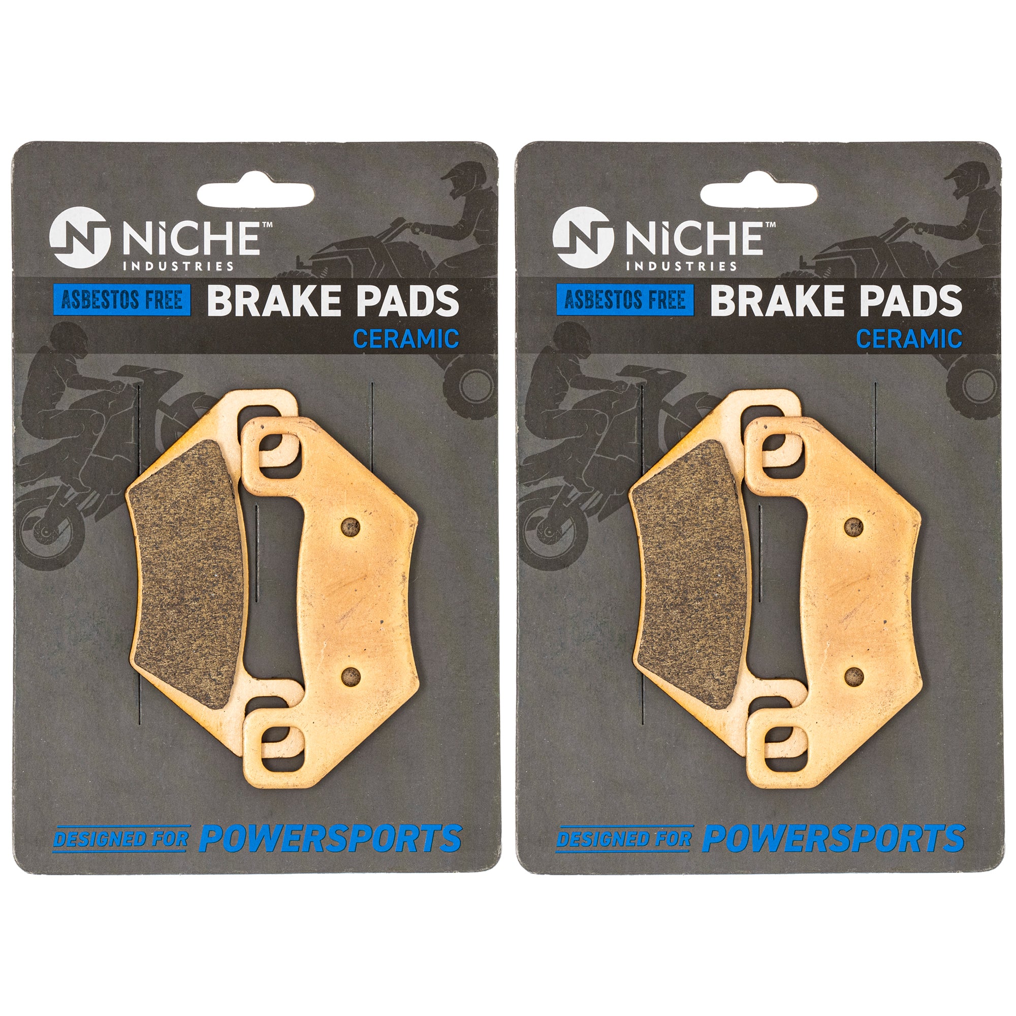 Front & Rear Ceramic Brake Pad Set 2-Pack for Polaris Arctic Cat Textron Voyager NICHE 519-KPA2335D