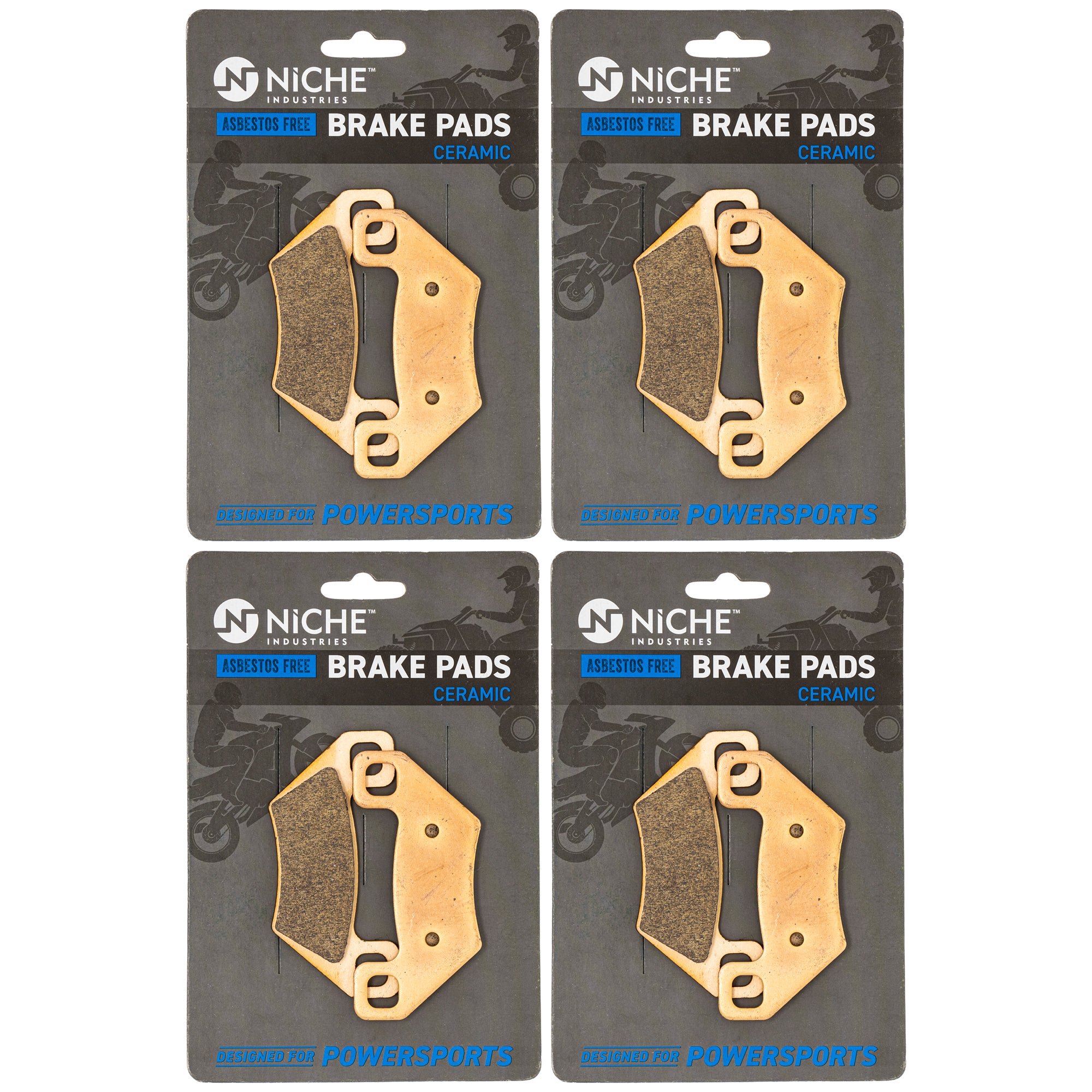 NICHE 519-KPA2335D Brake Pad Set 4-Pack for Arctic Cat Textron