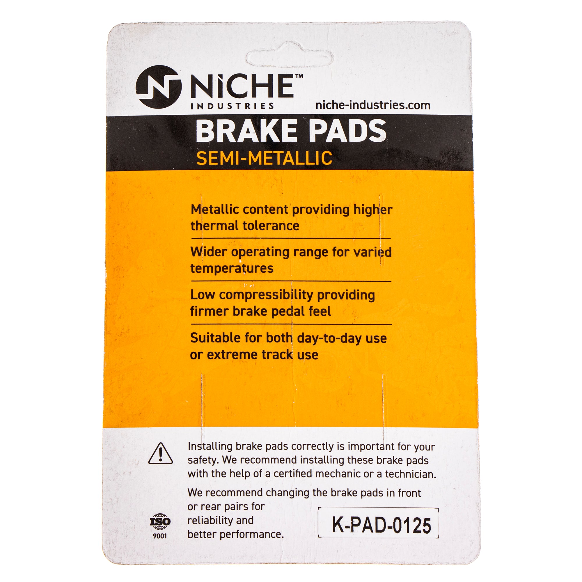 NICHE 519-KPA2347D Semi-Metallic Brake Pads for Honda Pioneer