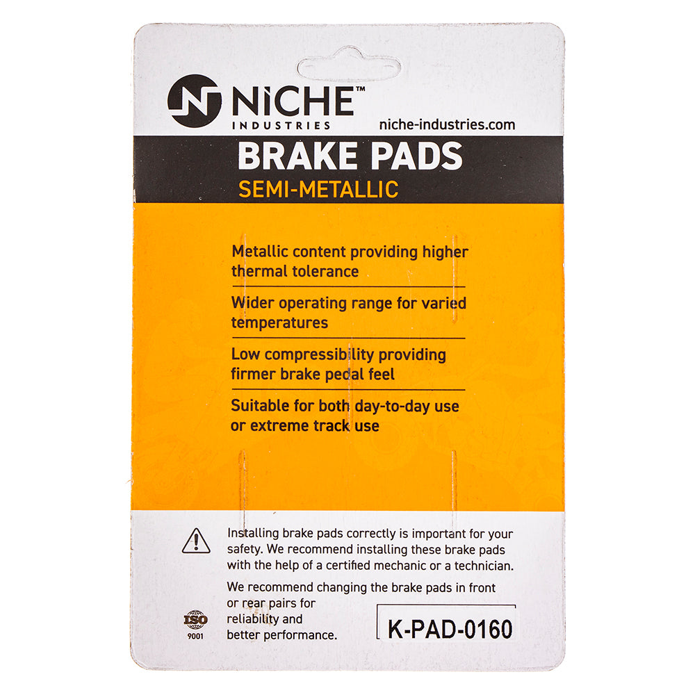 NICHE 519-KPA2382D Semi-Metallic Brake Pads for zOTHER Kawasaki