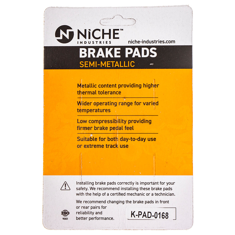 NICHE 519-KPA2380D Semi-Metallic Brake Pads for Harley Davidson