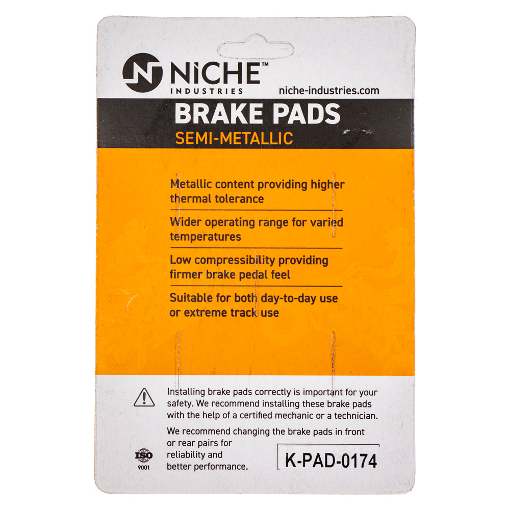NICHE 519-KPA2396D Brake Pad Set 4-Pack for zOTHER BMW R900RT R1200ST