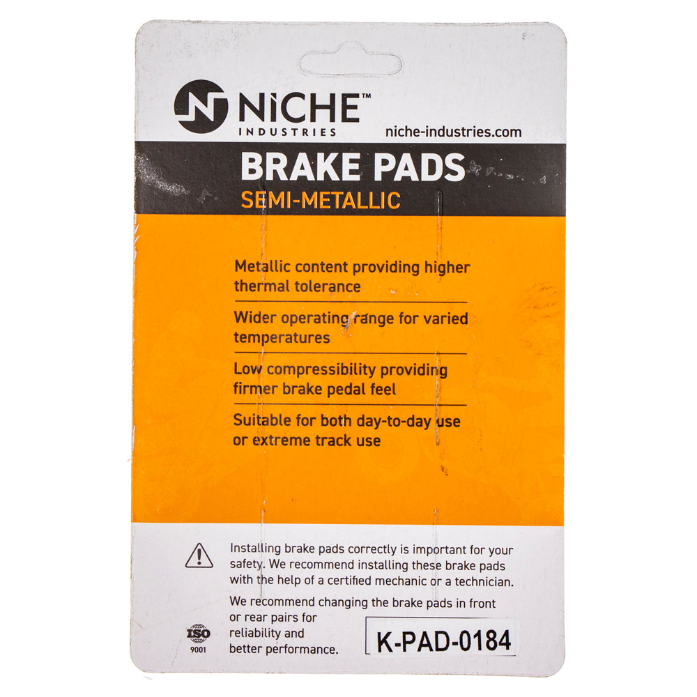 NICHE 519-KPA2306D Semi-Metallic Brake Pads for zOTHER KTM WR300 TC65