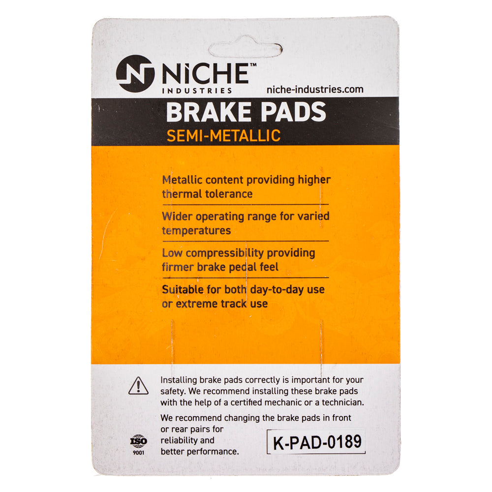 NICHE 519-KPA2301D Brake Pad Set 2-Pack for zOTHER Victory Polaris