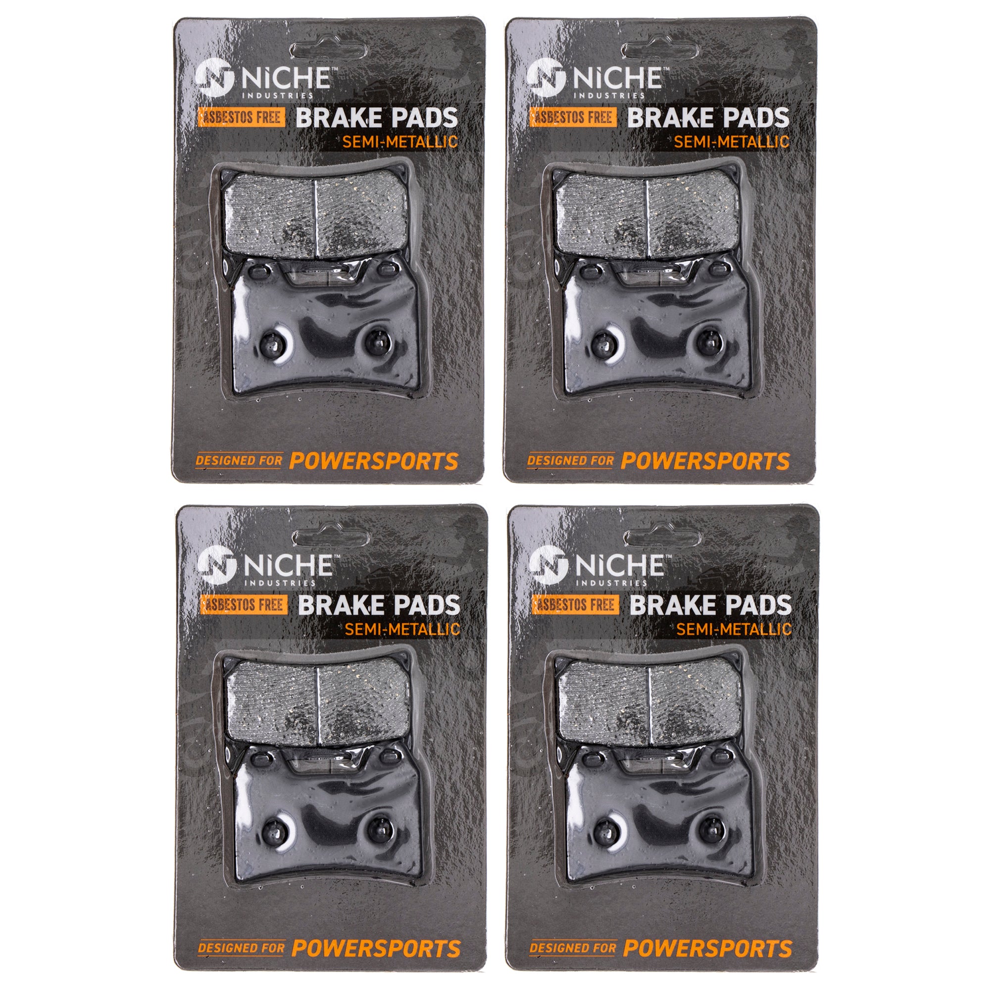 Semi-Metallic Brake Pad Set (Front & Rear) 4-Pack for zOTHER Victory Polaris KTM BMW NICHE 519-KPA2301D
