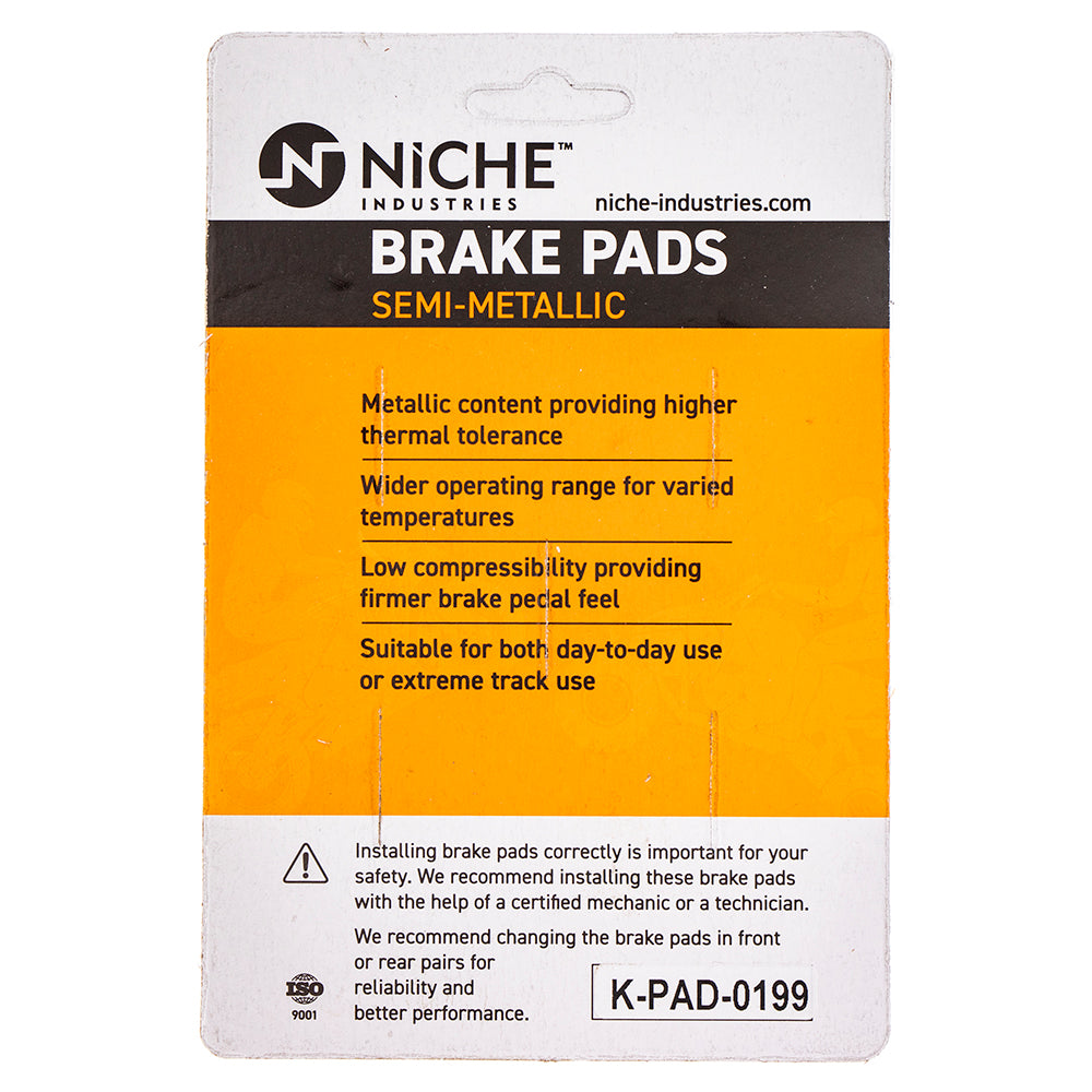 NICHE 519-KPA2311D Brake Pad Set 4-Pack for zOTHER Honda Stateline