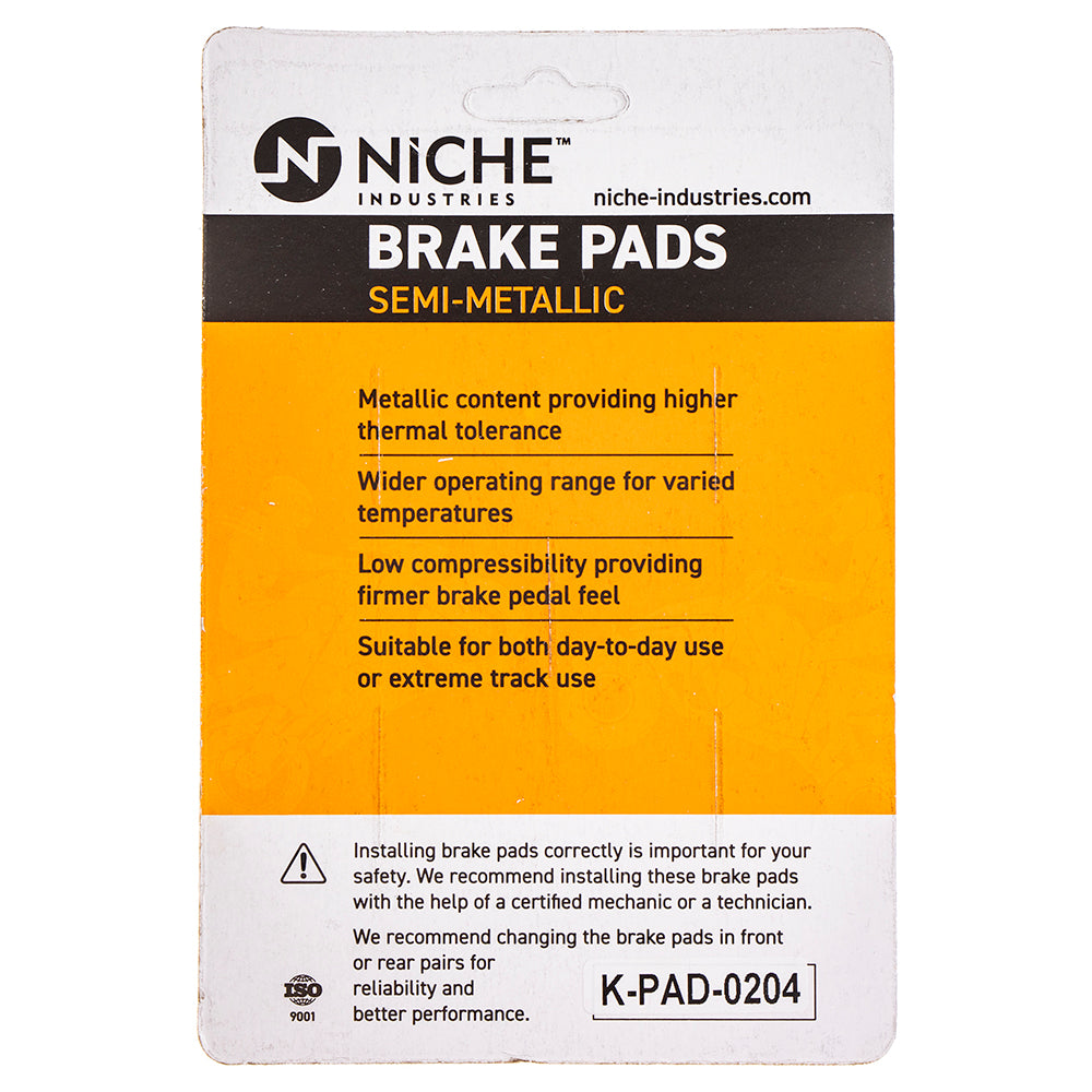 NICHE 519-KPA2426D Brake Pad Set 2-Pack for Suzuki Intruder Boulevard