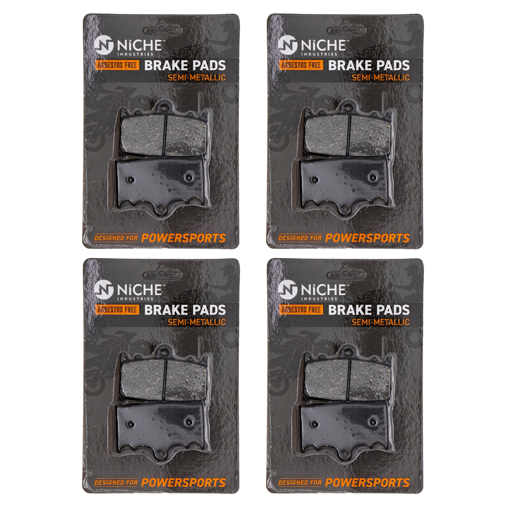 Rear Brake Pads Kit Semi-Metallic 4-Pack for Suzuki Intruder Boulevard 69100-10850 NICHE 519-KPA2426D