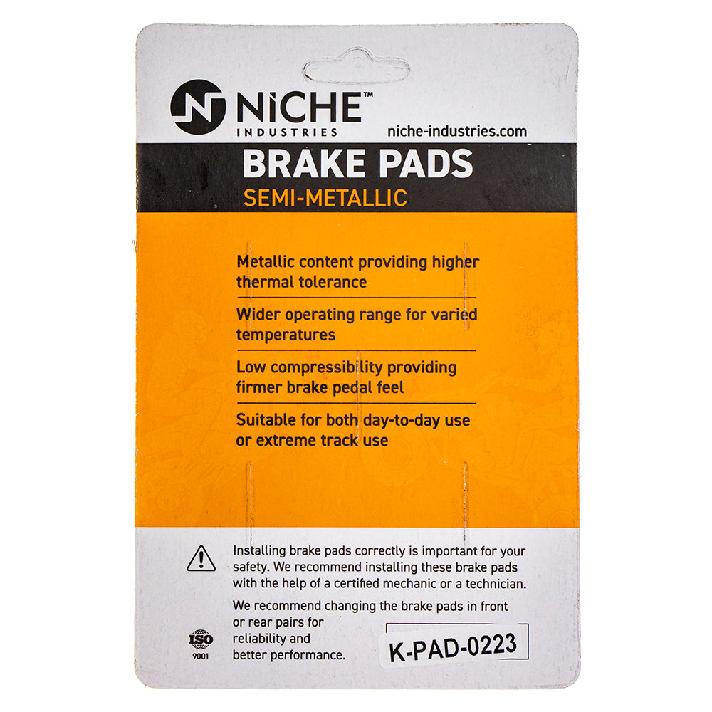 NICHE 519-KPA2445D Semi-Metallic Brake Pads for zOTHER Honda Valkyrie