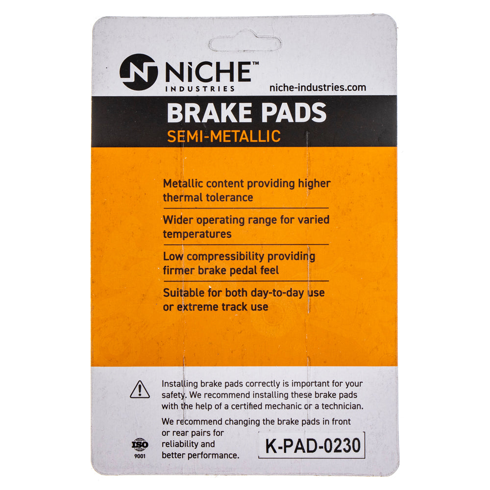 NICHE 519-KPA2452D Brake Pad for zOTHER Suzuki Honda GW250 Gladius