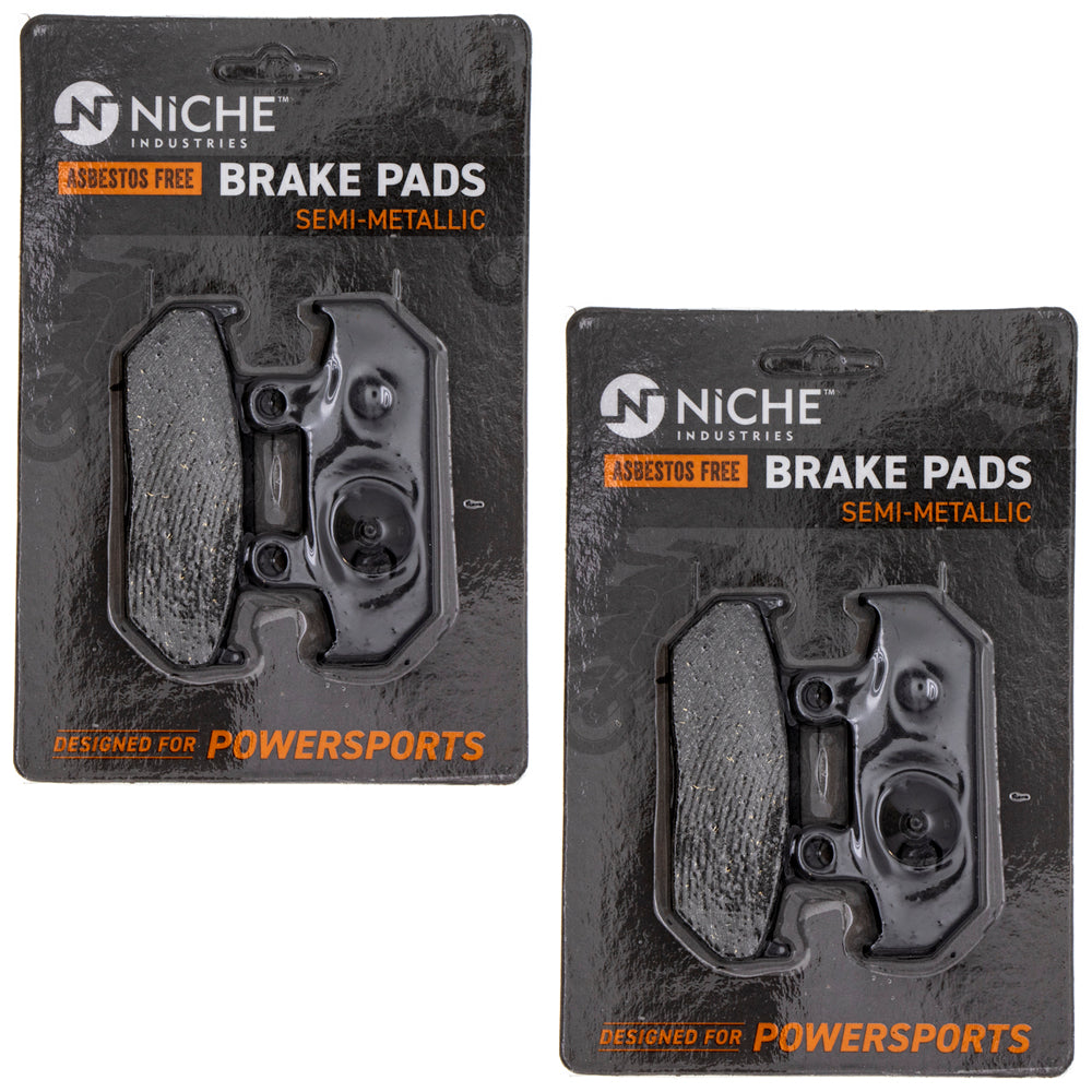 Rear Semi-Metallic Brake Pad Set 2-Pack for Suzuki Burgman 69100-10860 69102-05890 NICHE 519-KPA2455D