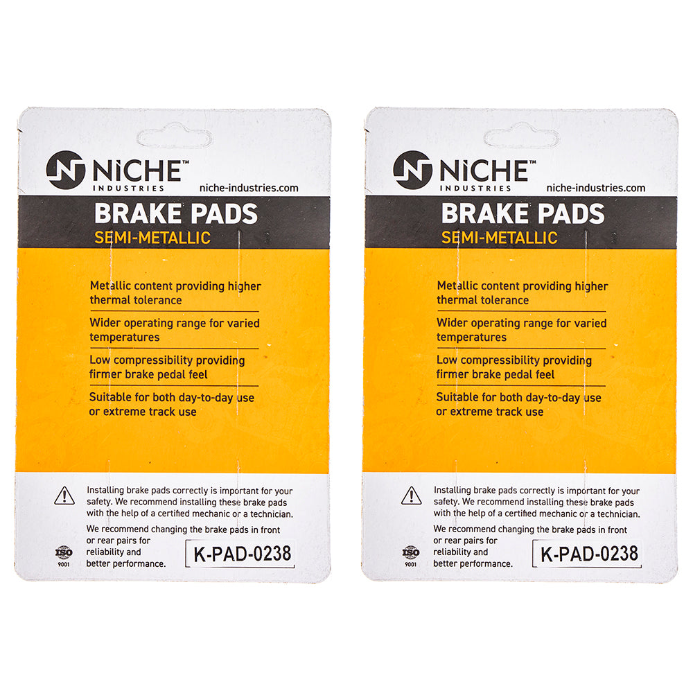 NICHE 519-KPA2450D Brake Pad Set 2-Pack for zOTHER Triumph Tiger