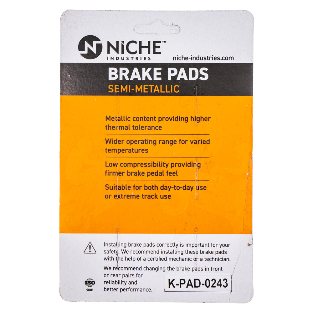 NICHE 519-KPA2465D Semi-Metallic Brake Pads for KTM TC85 Freeride 85