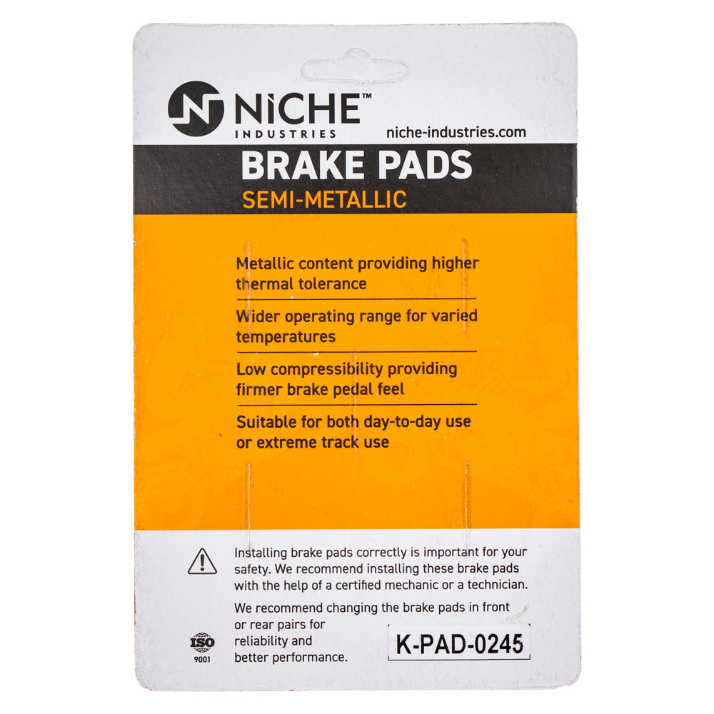 NICHE 519-KPA2467D Semi-Metallic Brake Pads for zOTHER Honda