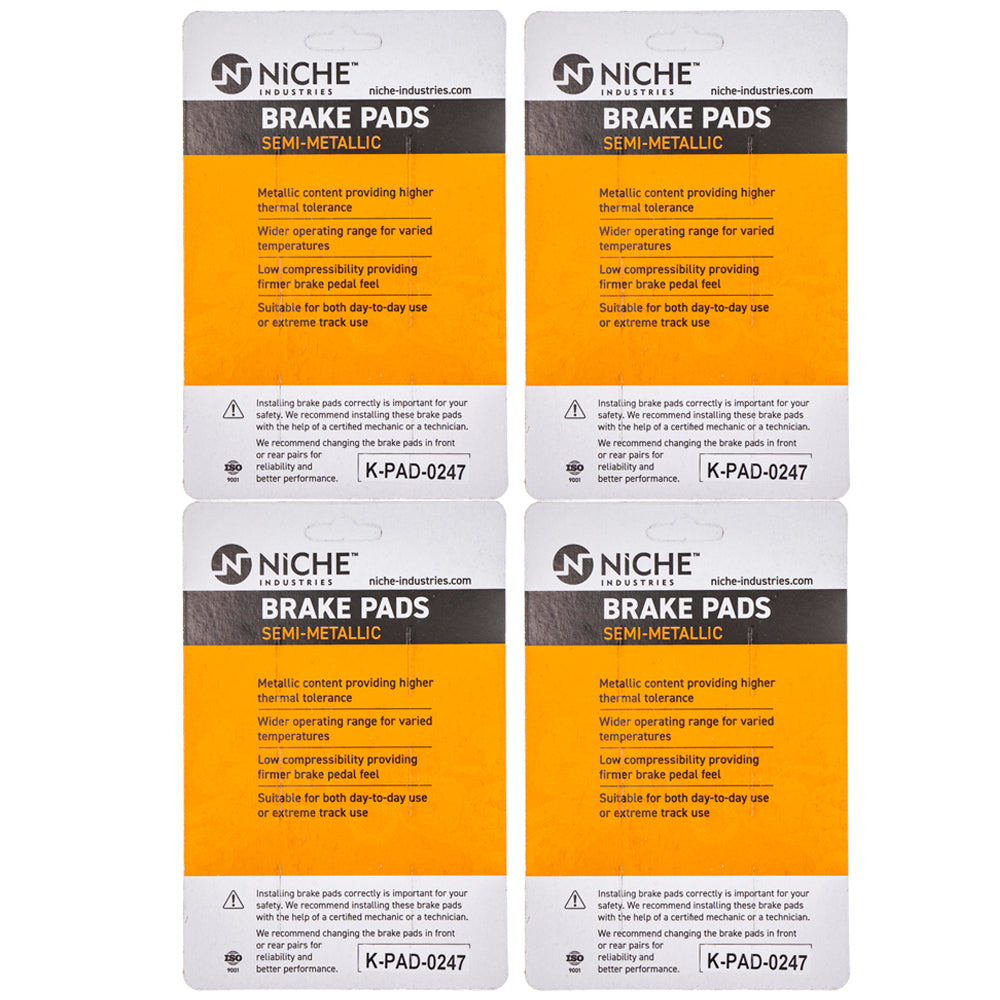 NICHE 519-KPA2469D Brake Pad Set 4-Pack for KTM 65 60 46013090000