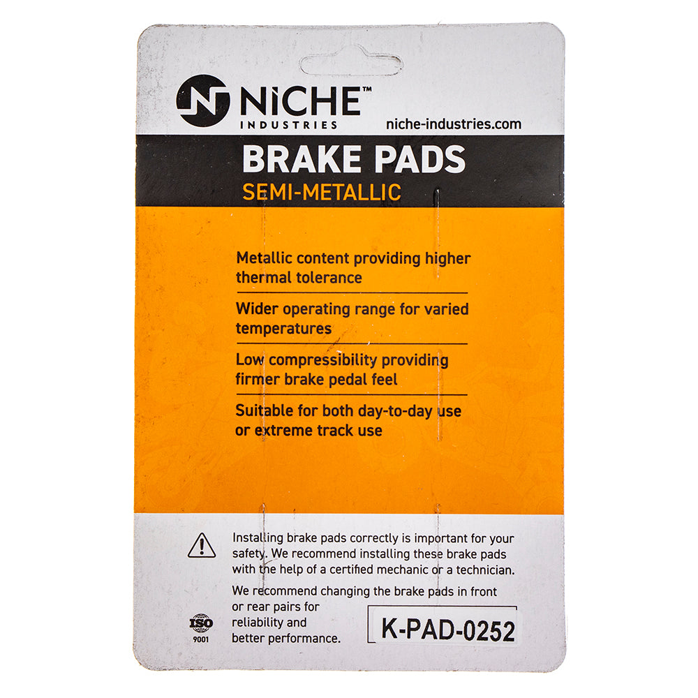 NICHE 519-KPA2474D Semi-Metallic Brake Pads for KTM TC85 Freeride 85