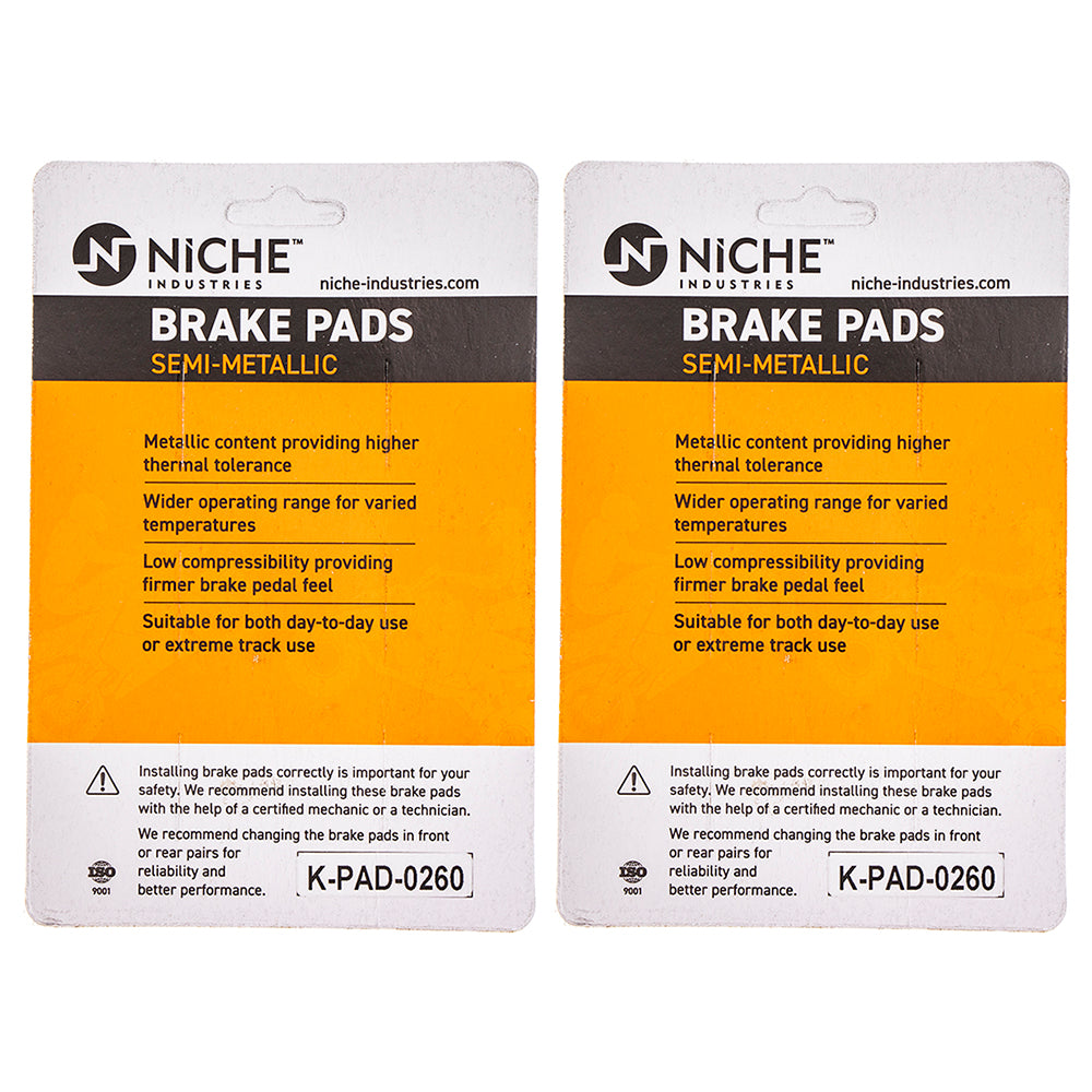 NICHE 519-KPA2482D Brake Pad Set 2-Pack for zOTHER KTM FS570 560 450