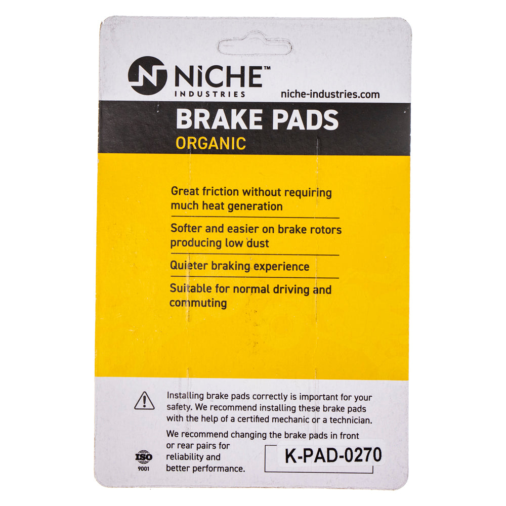 NICHE 519-KPA2492D Rear Organic Brake Pad Set for zOTHER KTM BMW