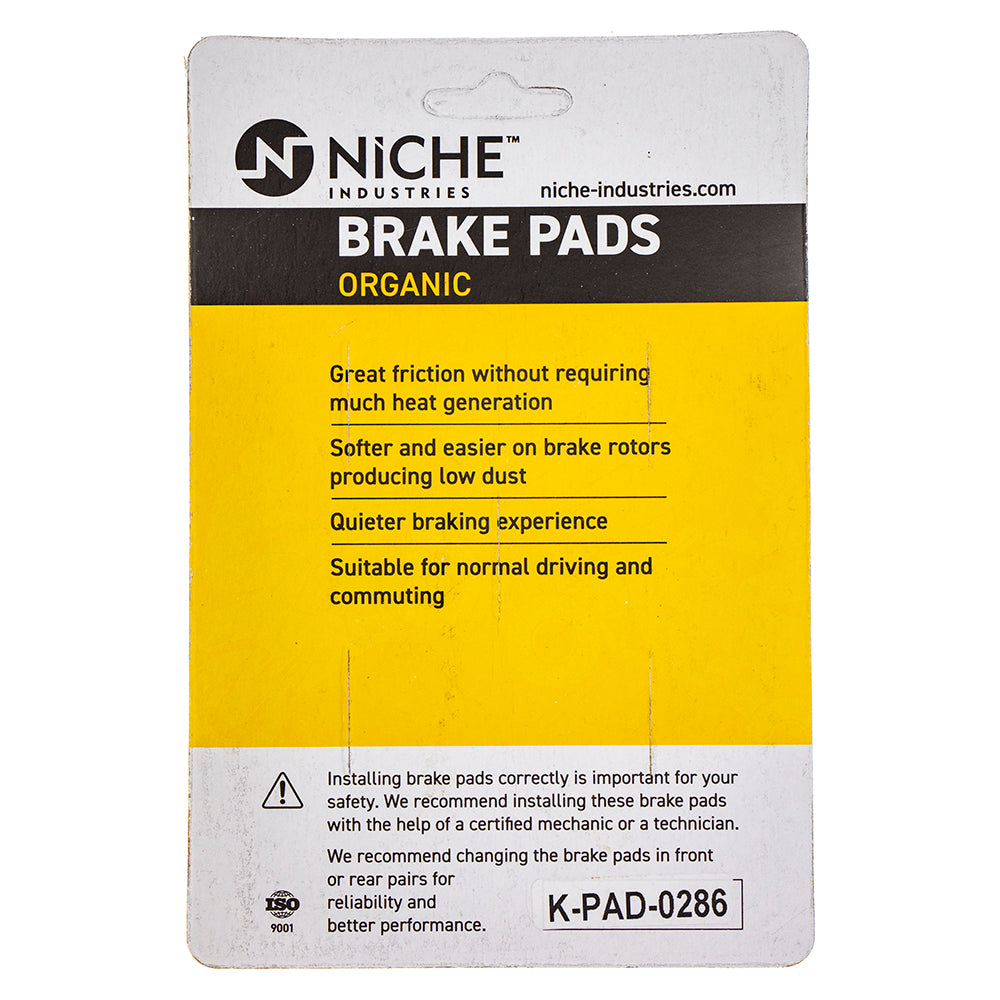 NICHE 519-KPA2408D Front Organic Brake Pad Set for zOTHER Suzuki