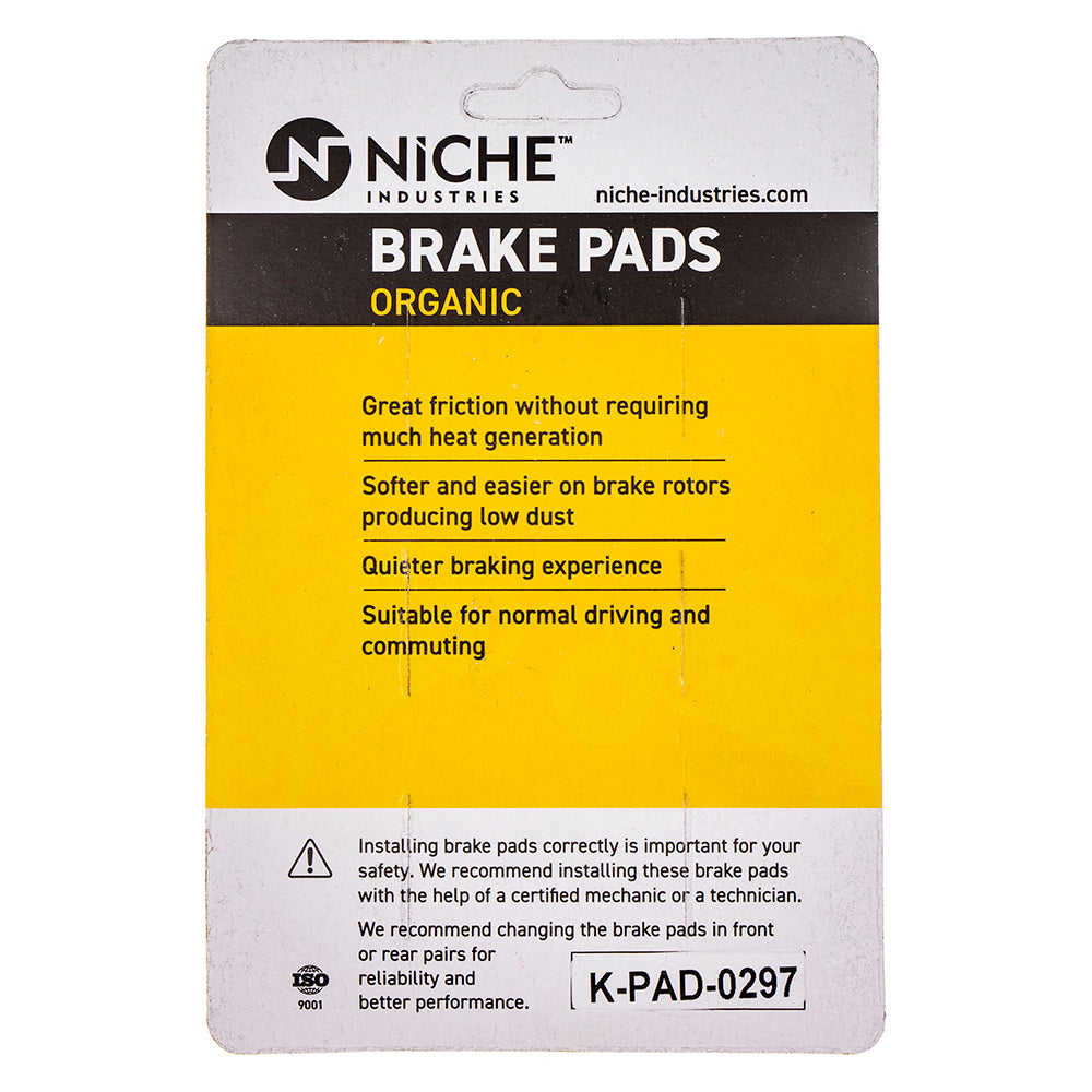 NICHE 519-KPA2419D Front Organic Brake Pad Set for zOTHER Yamaha