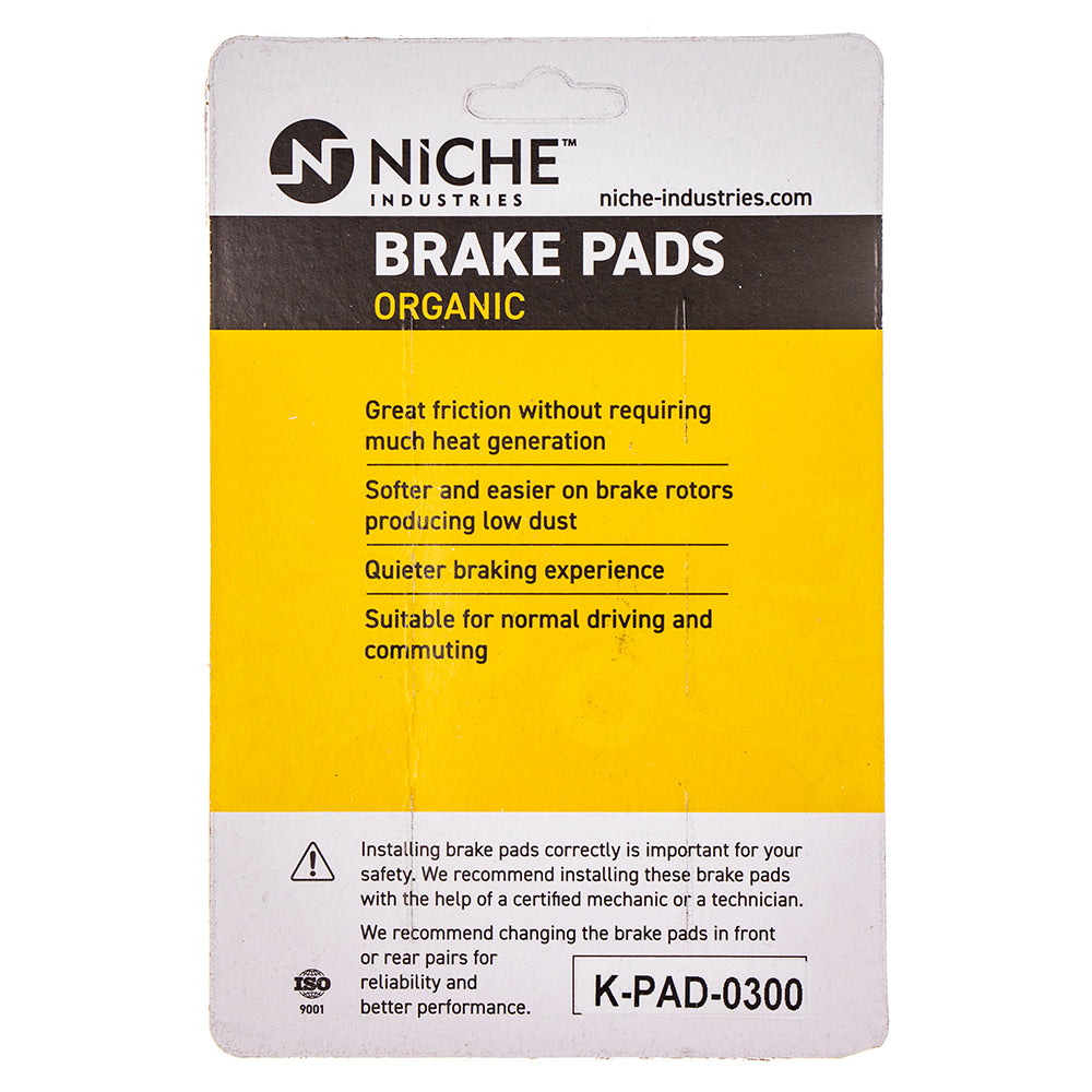 NICHE 519-KPA2522D Front Organic Brake Pad Set for zOTHER Suzuki