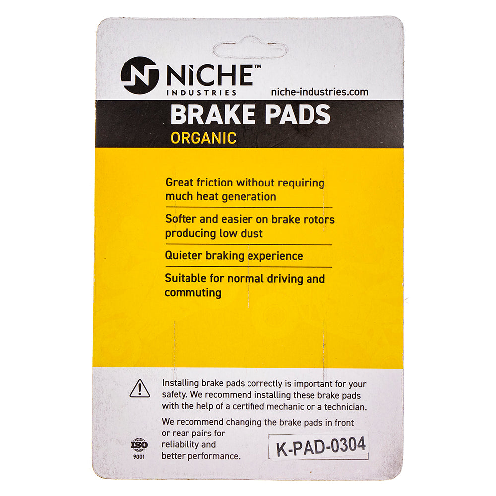 NICHE 519-KPA2526D Brake Pad Set 4-Pack for zOTHER Victory Polaris