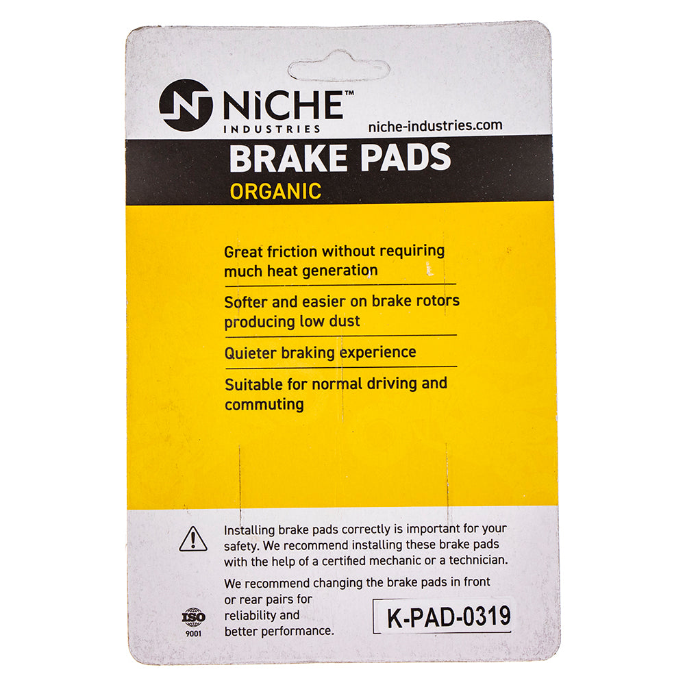 NICHE 519-KPA2531D Rear Organic Brake Pad Set for Suzuki Intruder