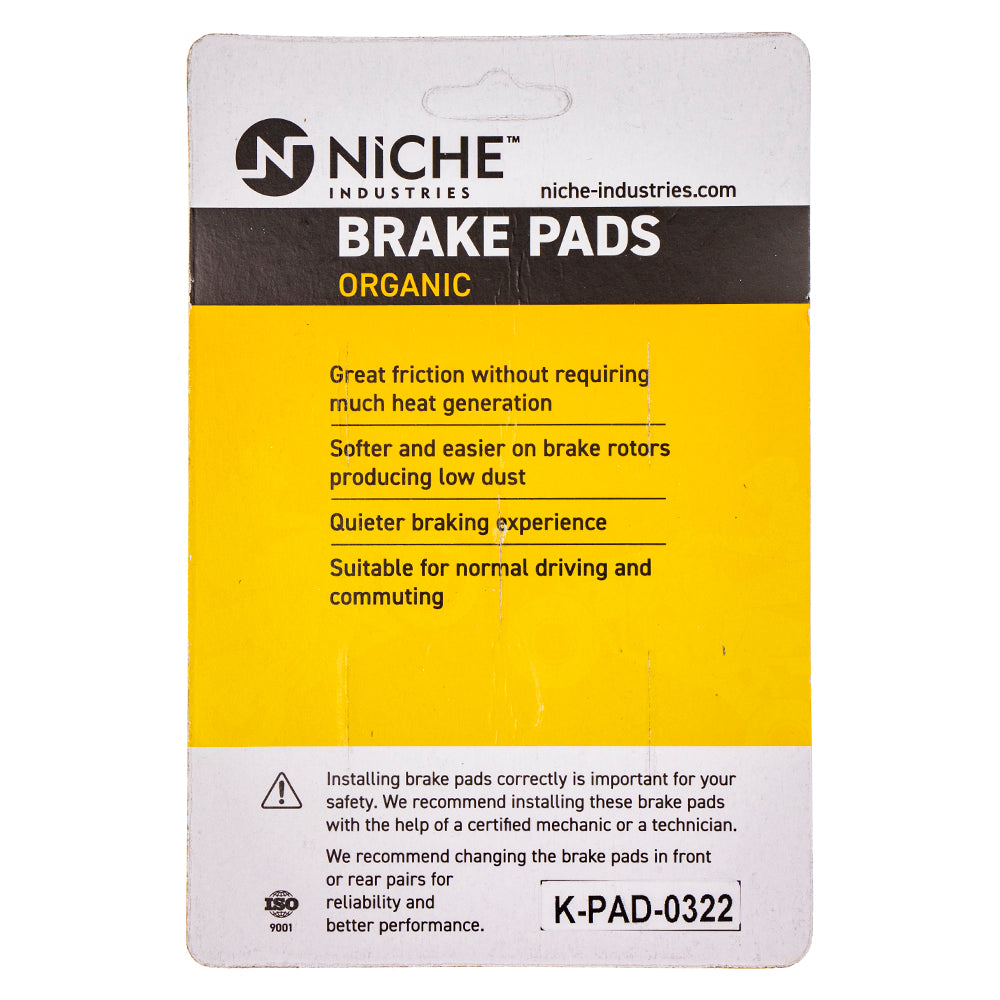 NICHE 519-KPA2544D Organic Brake Pads for zOTHER BMW R850R R1200C