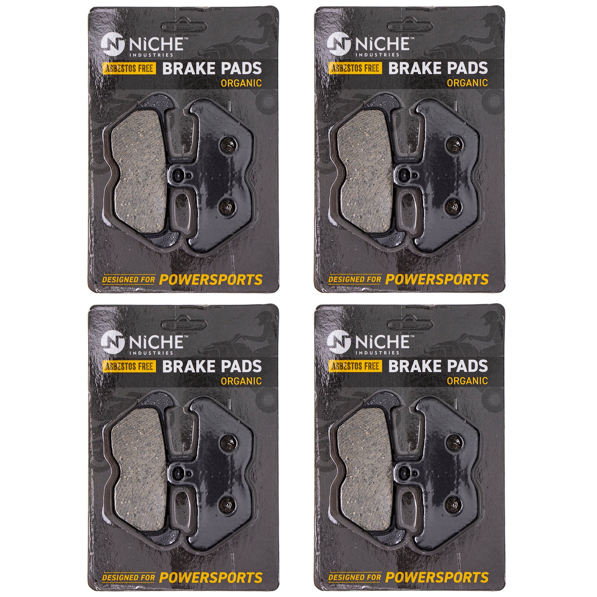 Front Organic Brake Pad Set 4-Pack for zOTHER BMW R850R R1200C R1150GS R1100S 34117663764 NICHE 519-KPA2544D