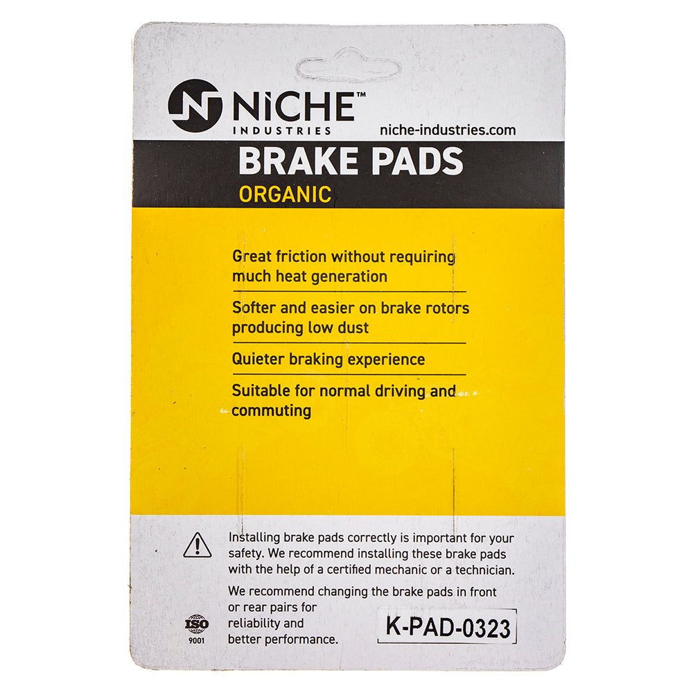 NICHE 519-KPA2545D Front Organic Brake Pad Set 2-Pack for zOTHER BMW