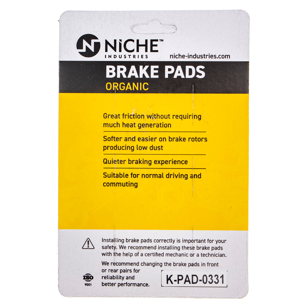 NICHE 519-KPA2553D Organic Brake Pad Set for Triumph Tiger Thruxton