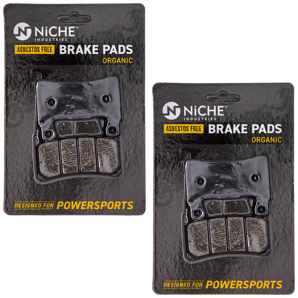 Front Organic Brake Pad Set 2-Pack for zOTHER Honda Valkyrie RC51 CBR900RR 06455-MAS-E01 NICHE 519-KPA2550D