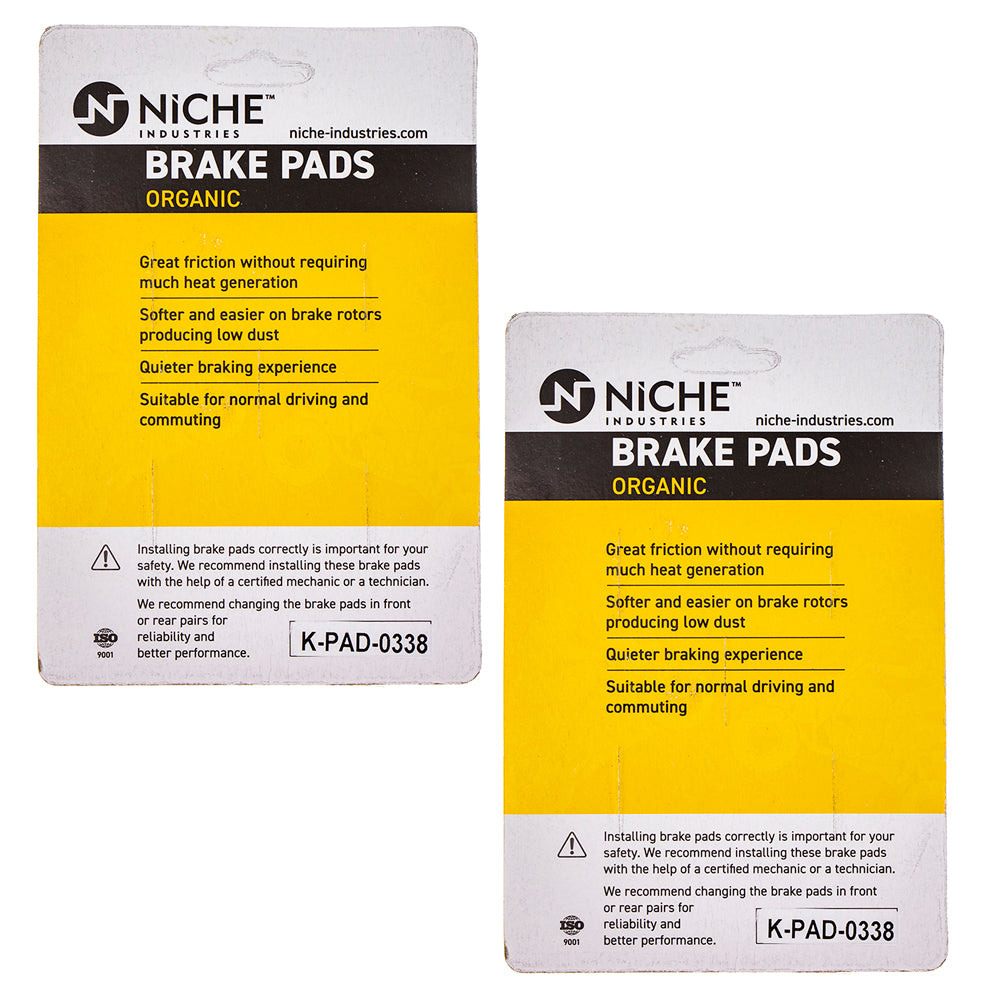 NICHE 519-KPA2550D Front Organic Brake Pad Set 2-Pack for zOTHER