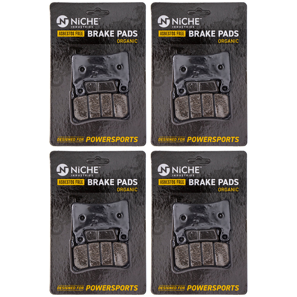 Front Organic Brake Pad Set 4-Pack for zOTHER Honda Valkyrie RC51 CBR900RR 06455-MAS-E01 NICHE 519-KPA2550D