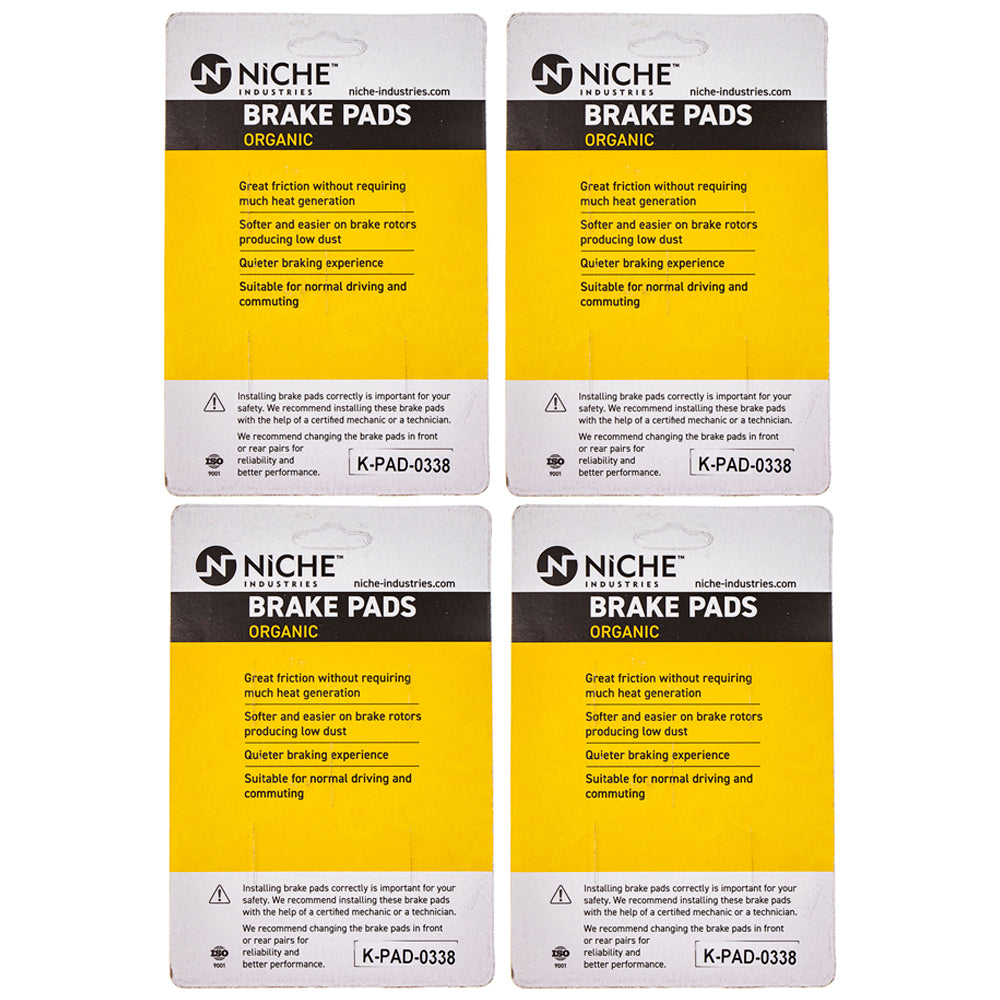 NICHE 519-KPA2550D Front Organic Brake Pad Set 4-Pack for zOTHER